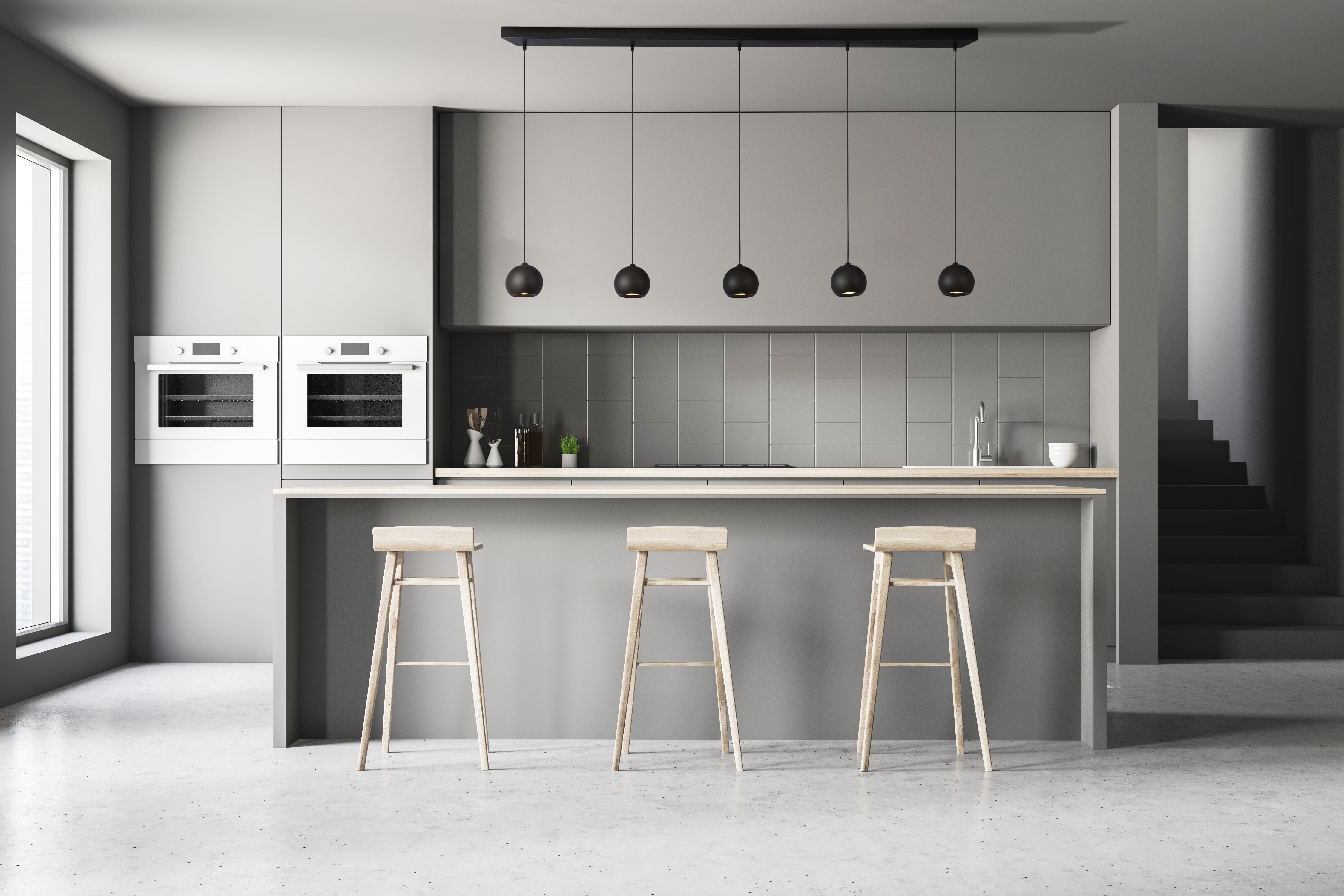 Searchlight Eccles 5 Light Bar Ceiling Pendant - Black