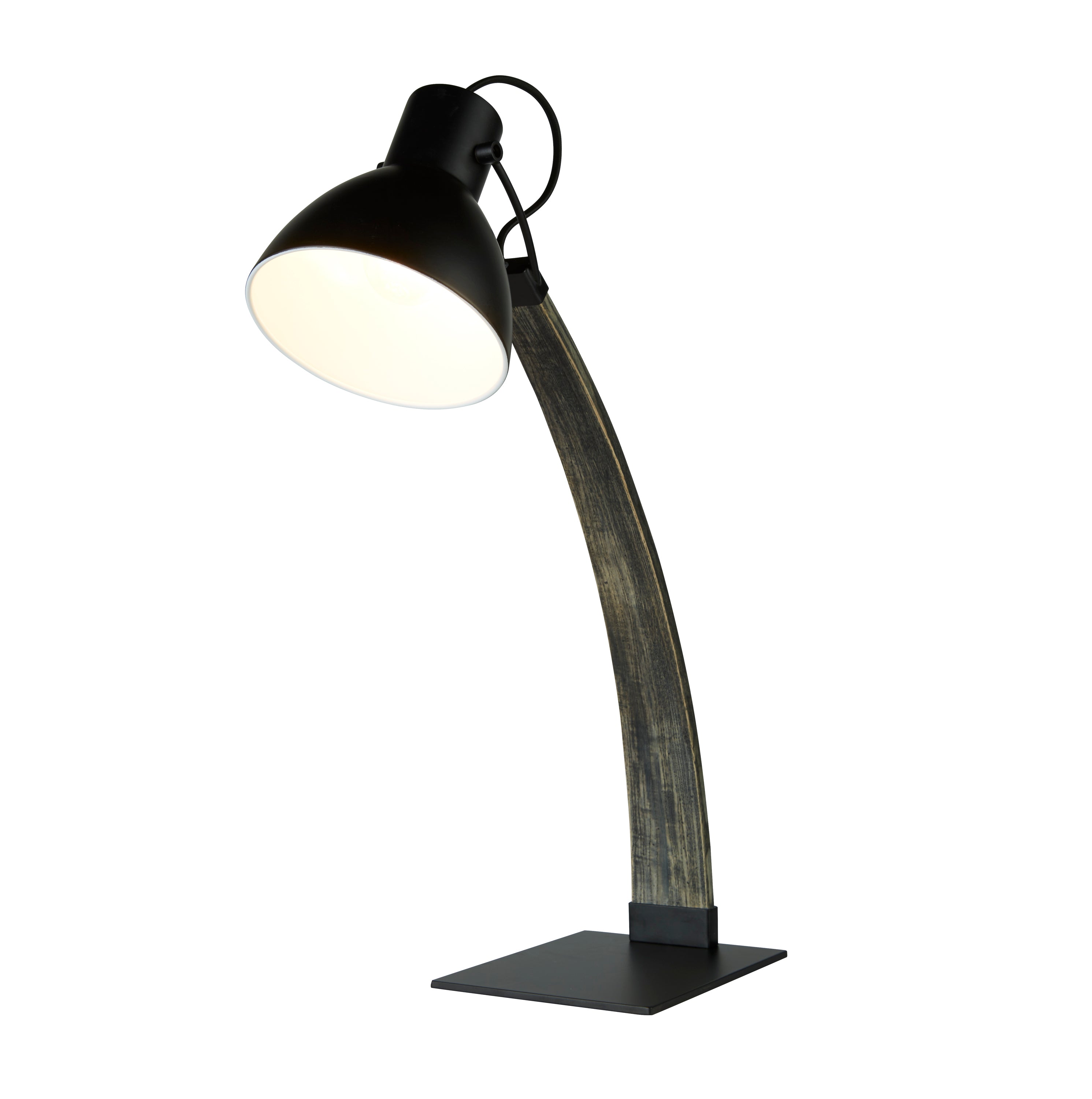 Searchlight Naseby Table Lamp - Ash Wood & Matt Black