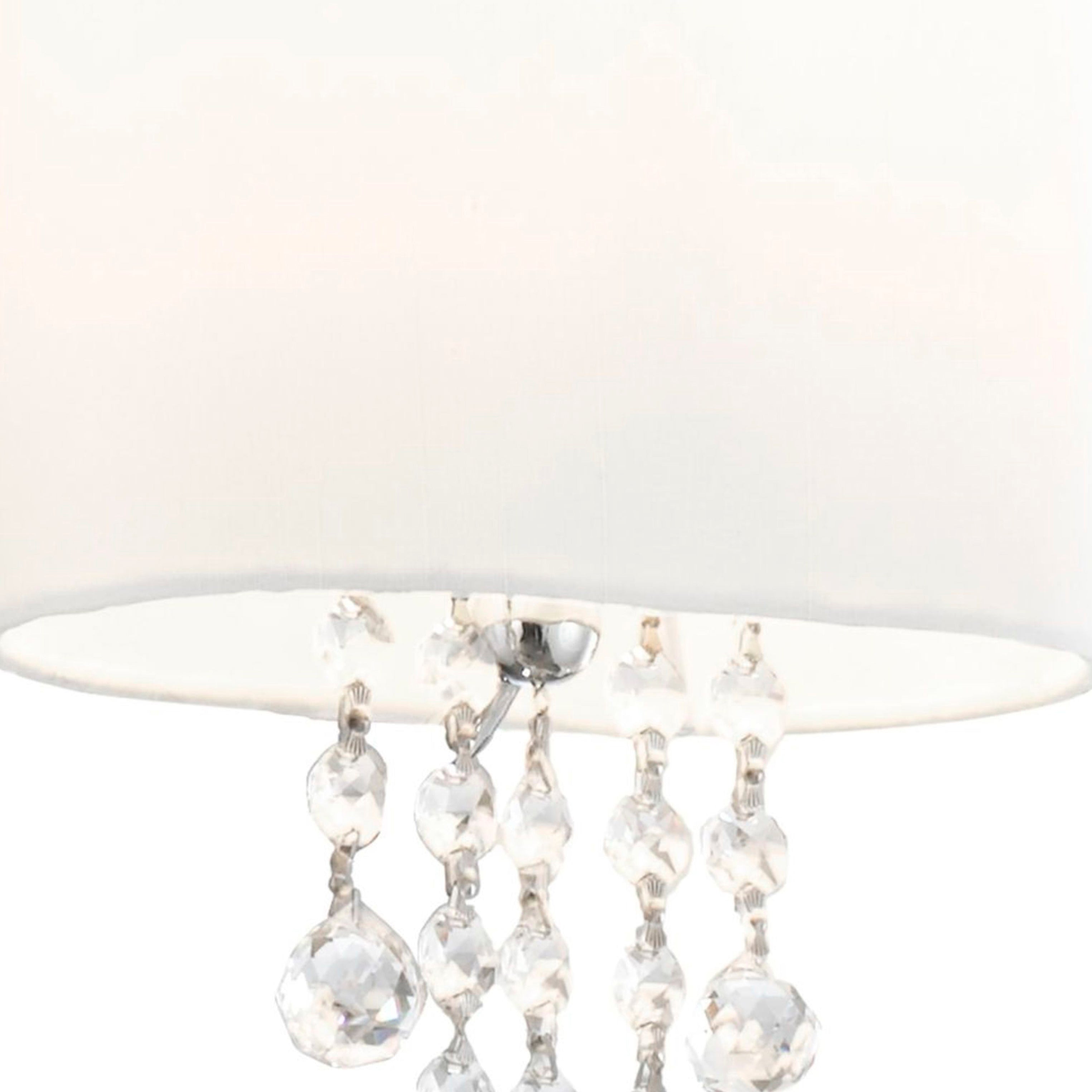 Searchlight Netley - Single Wall Bracket, Chrome, Clear Crystal, White Shade