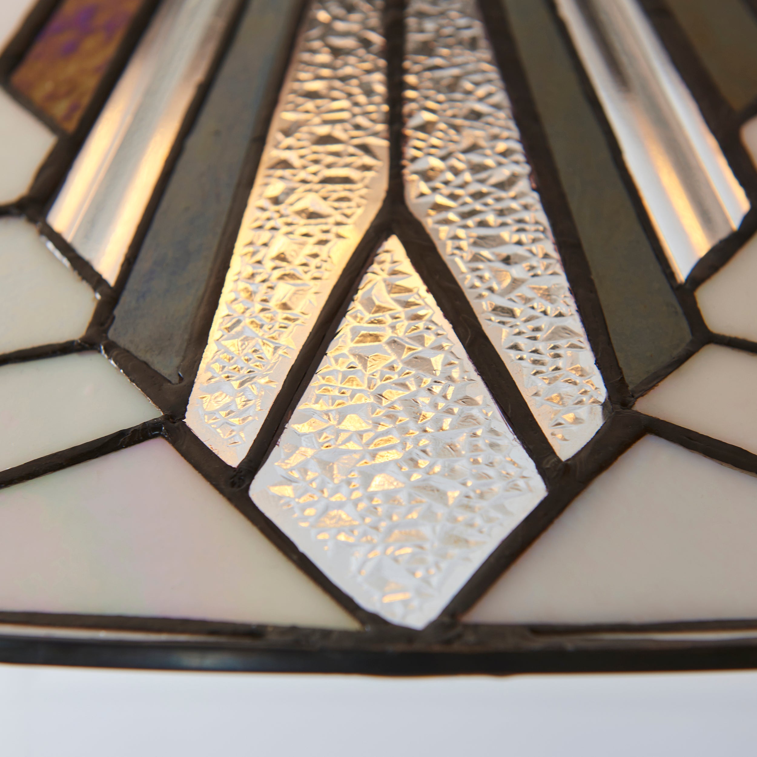 Interiors 1900 Astoria 3 Light Pendant - Handcrafted Tiffany Style Glass