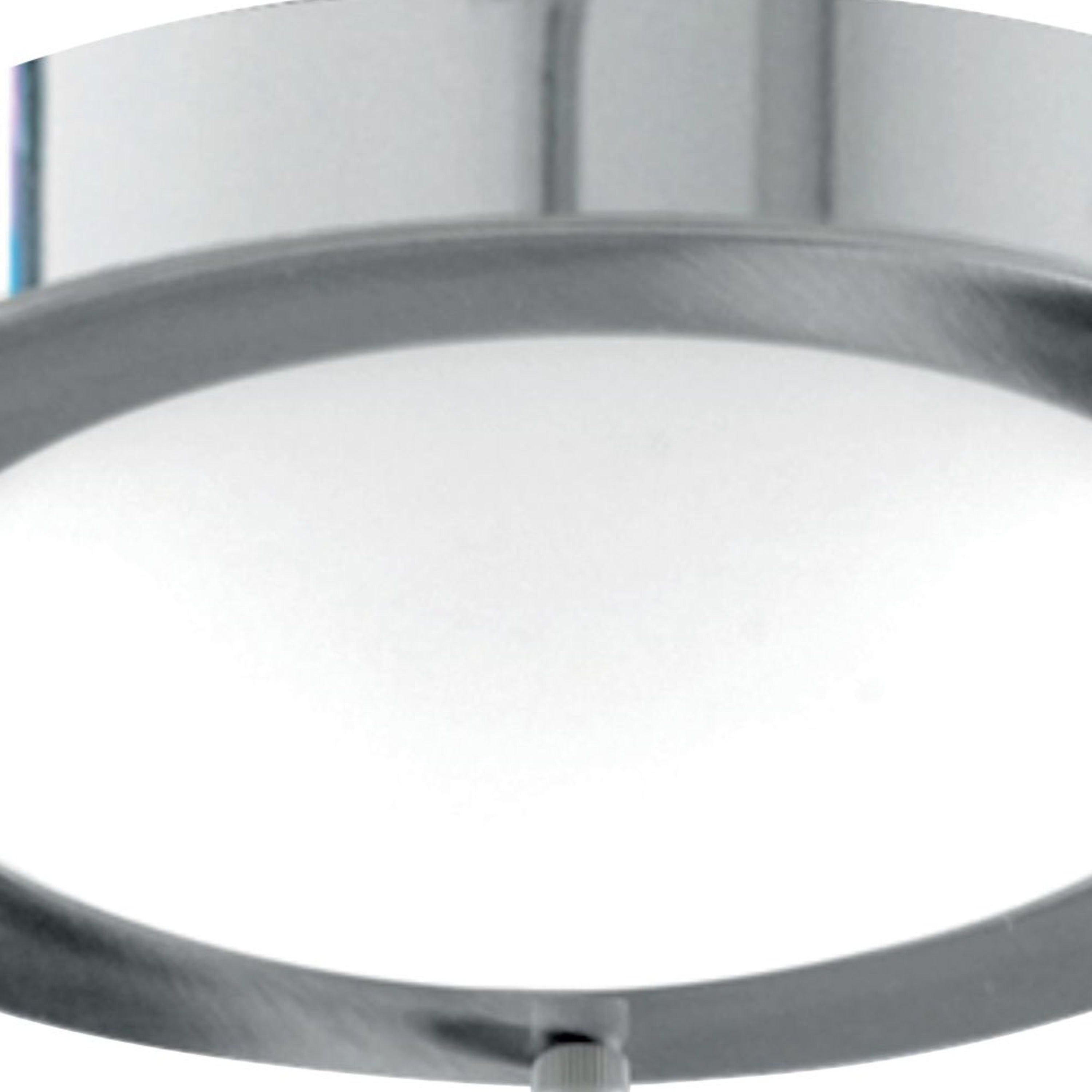 Searchlight Barmouth Bathroom Flush Fitting IP44 Single - 31cm Chrome Domed White Glass