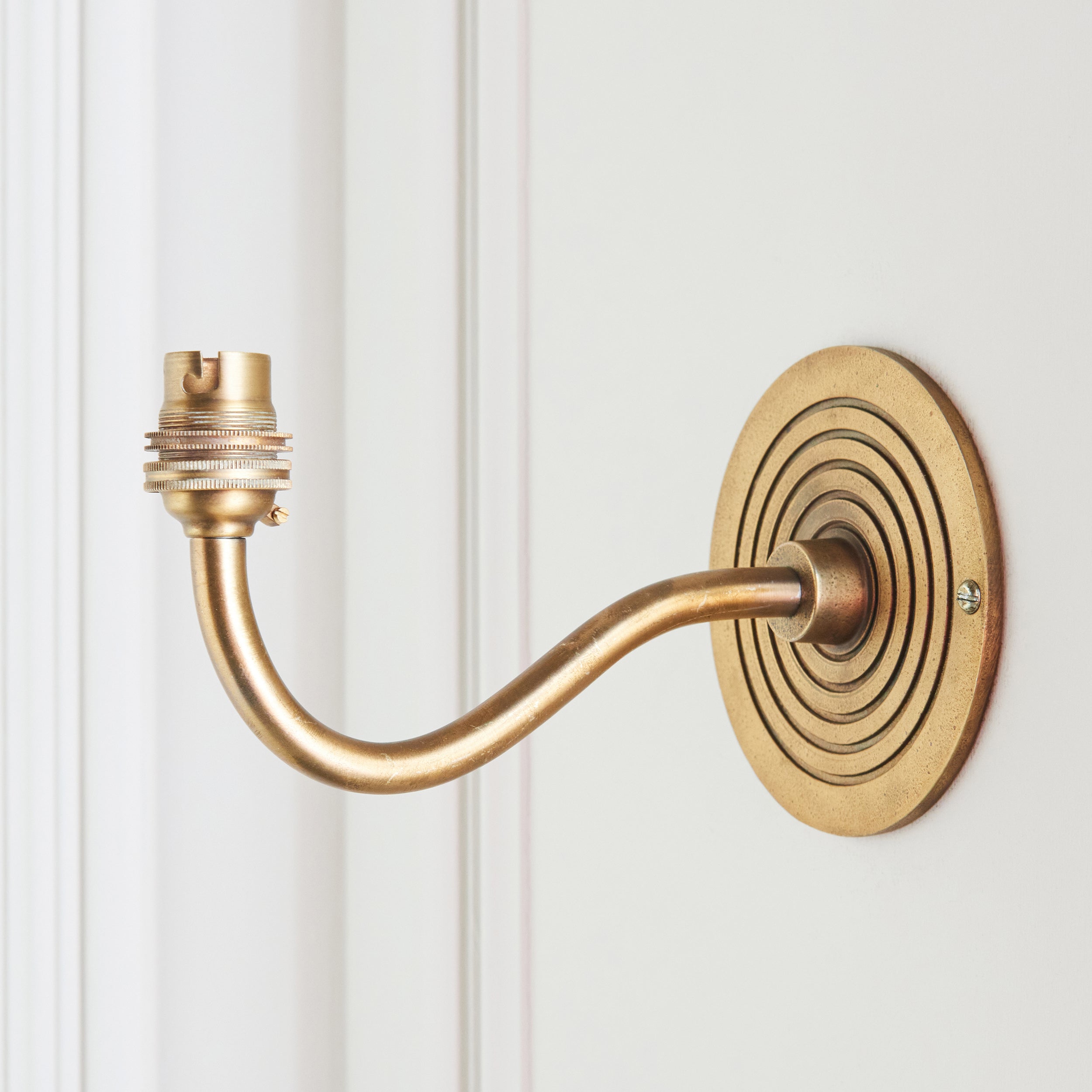 Endon Ripple Curve Wall Light - Antique Brass Plate