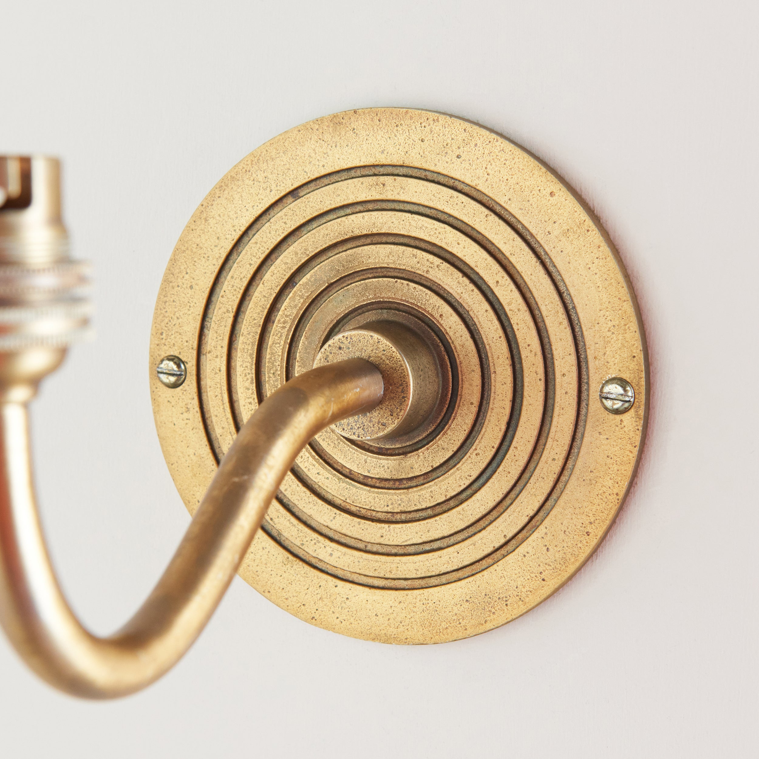 Endon Ripple Curve Wall Light - Antique Brass Plate