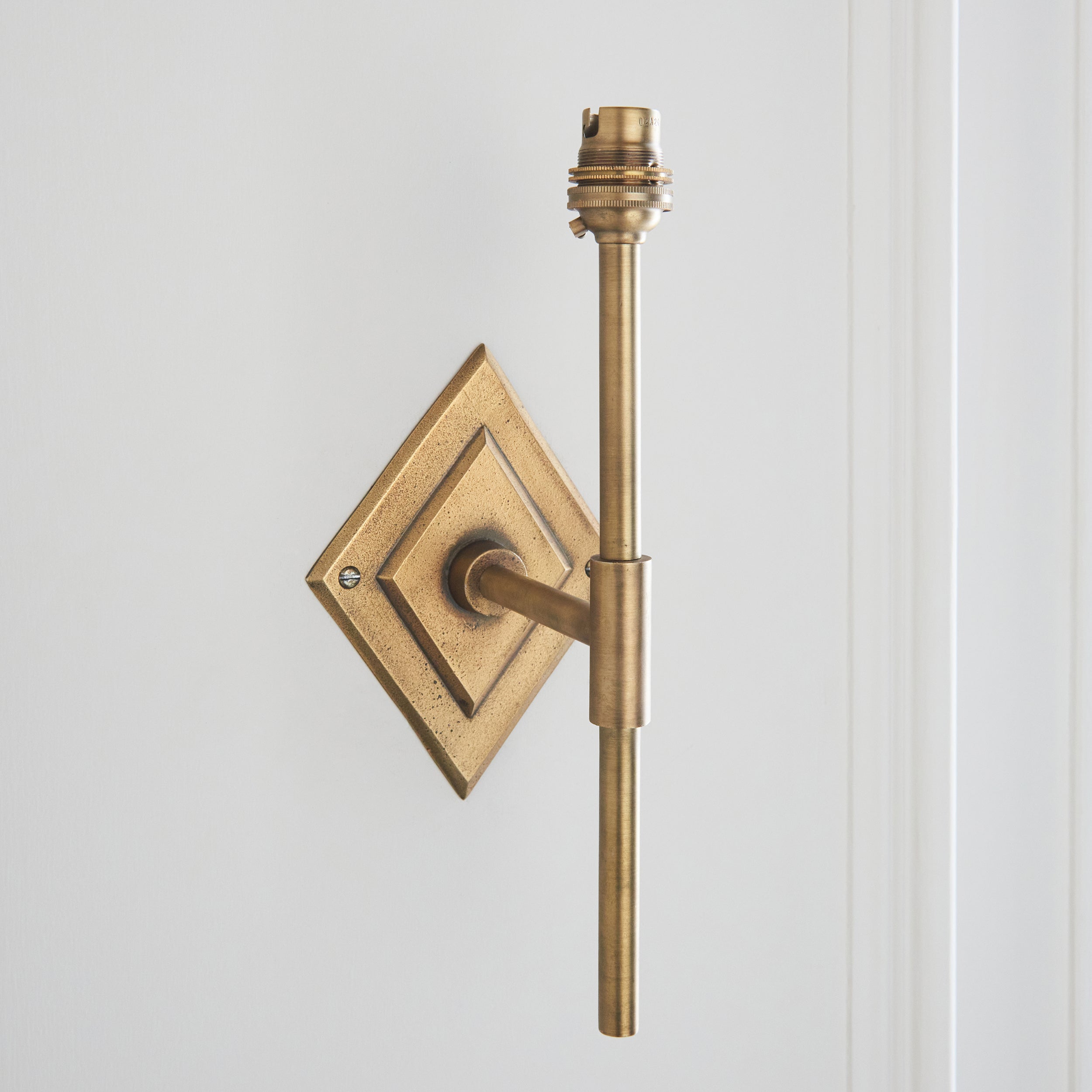 Endon Diamond Tall Wall Light - Antique Brass Plate
