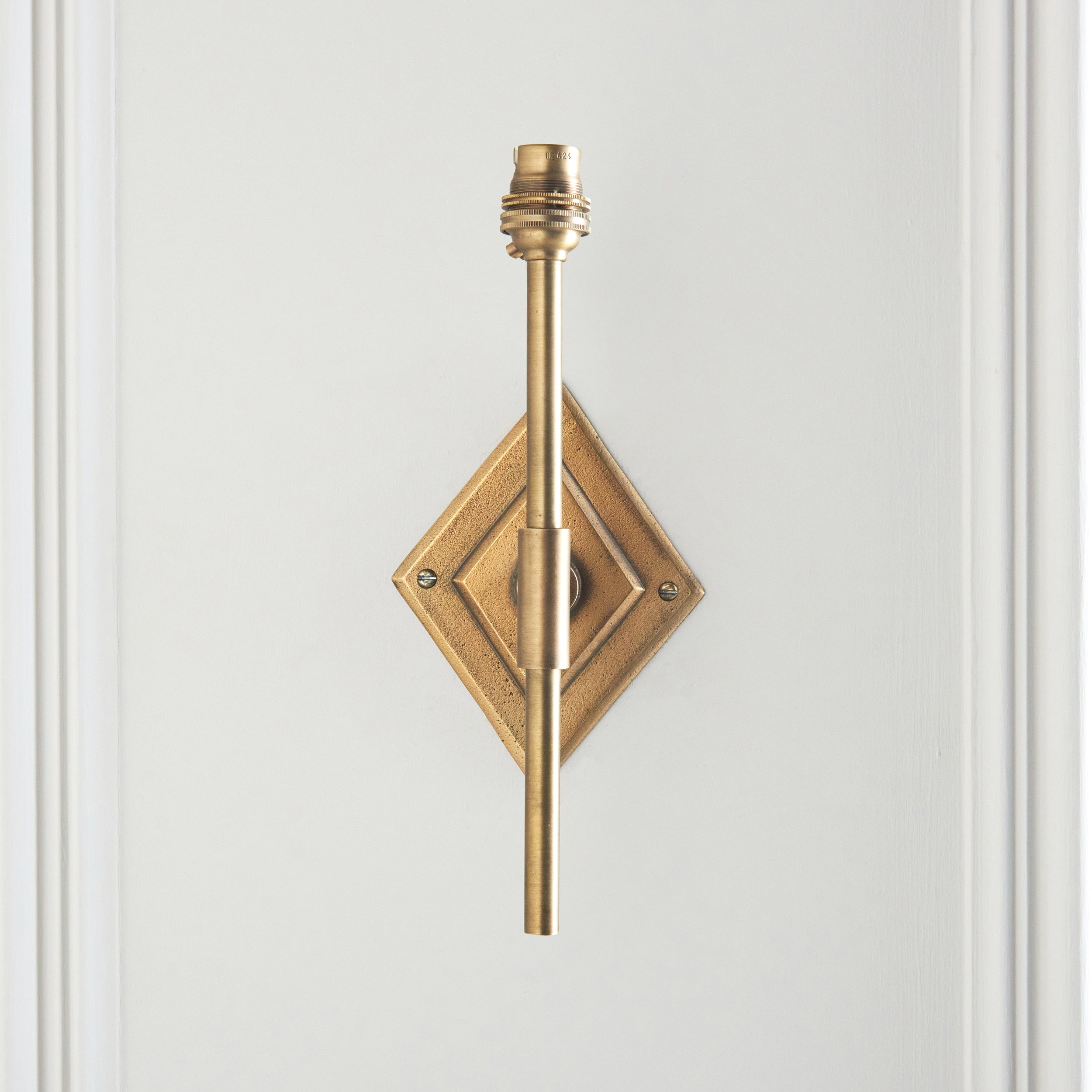 Endon Diamond Tall Wall Light - Antique Brass Plate