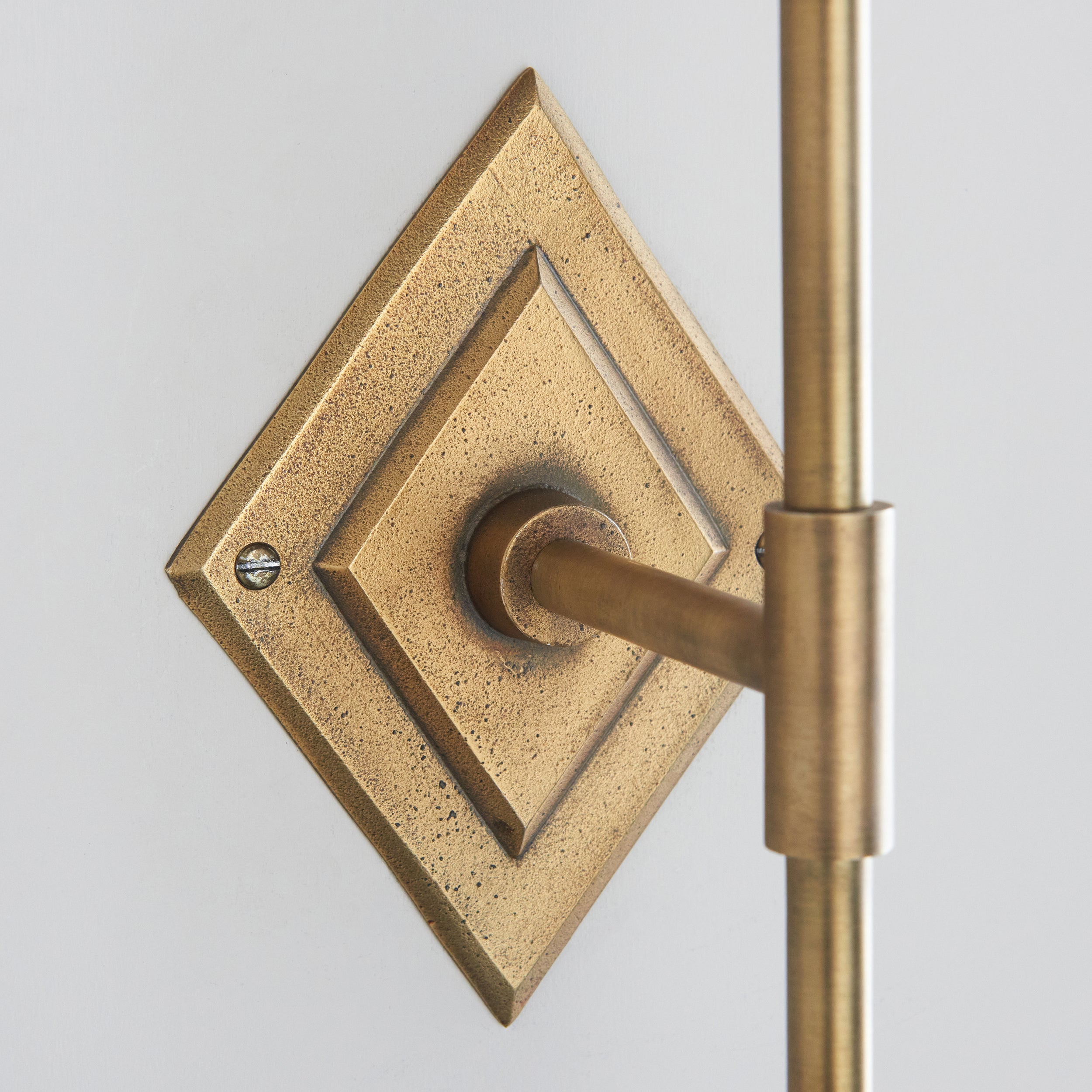 Endon Diamond Tall Wall Light - Antique Brass Plate