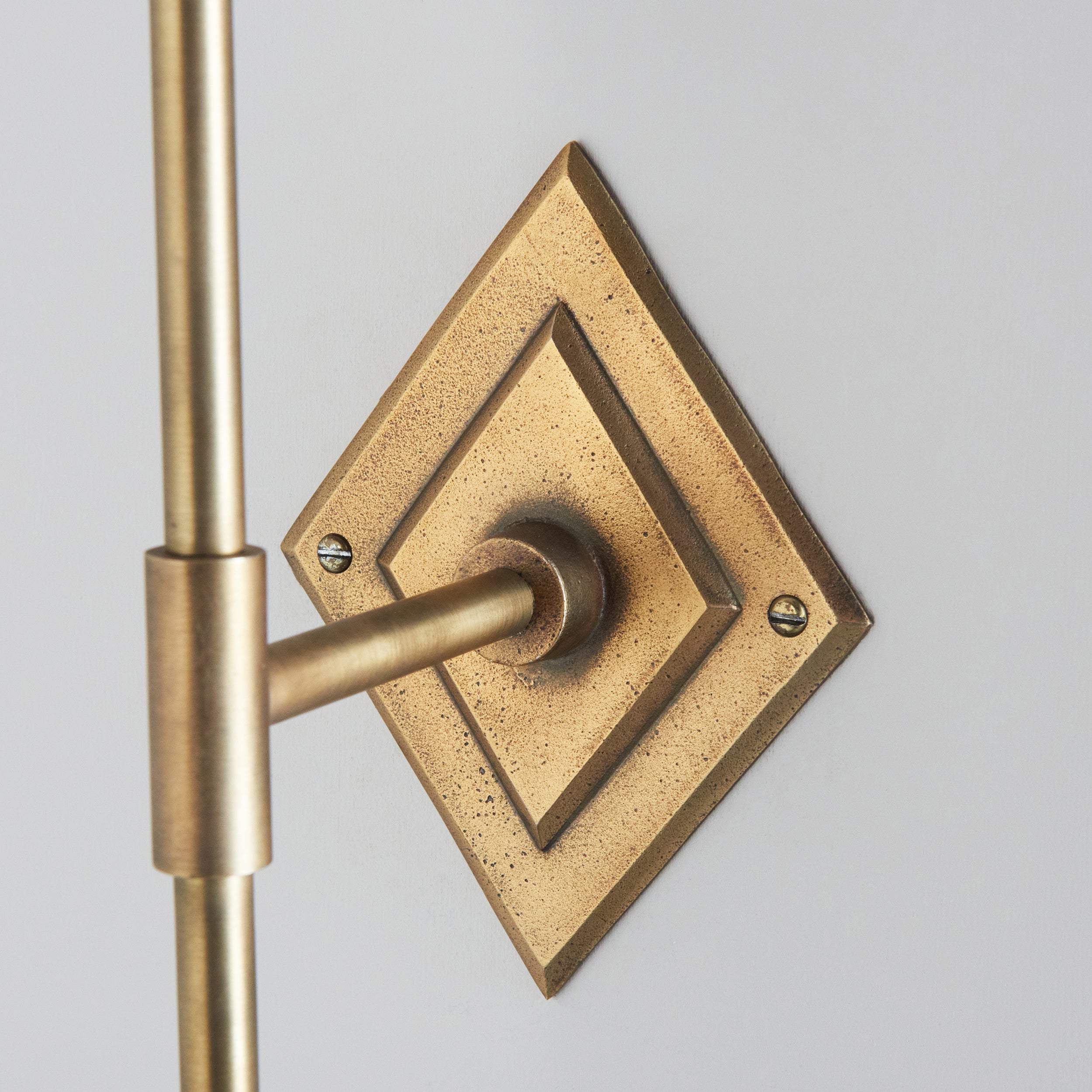 Endon Diamond Tall Wall Light - Antique Brass Plate