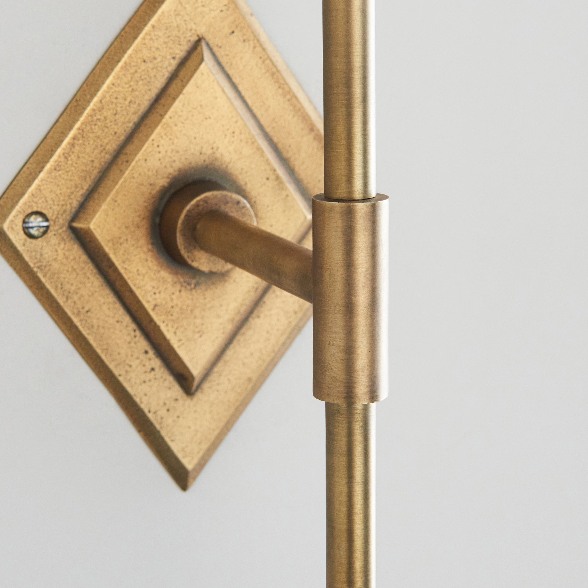 Endon Diamond Tall Wall Light - Antique Brass Plate