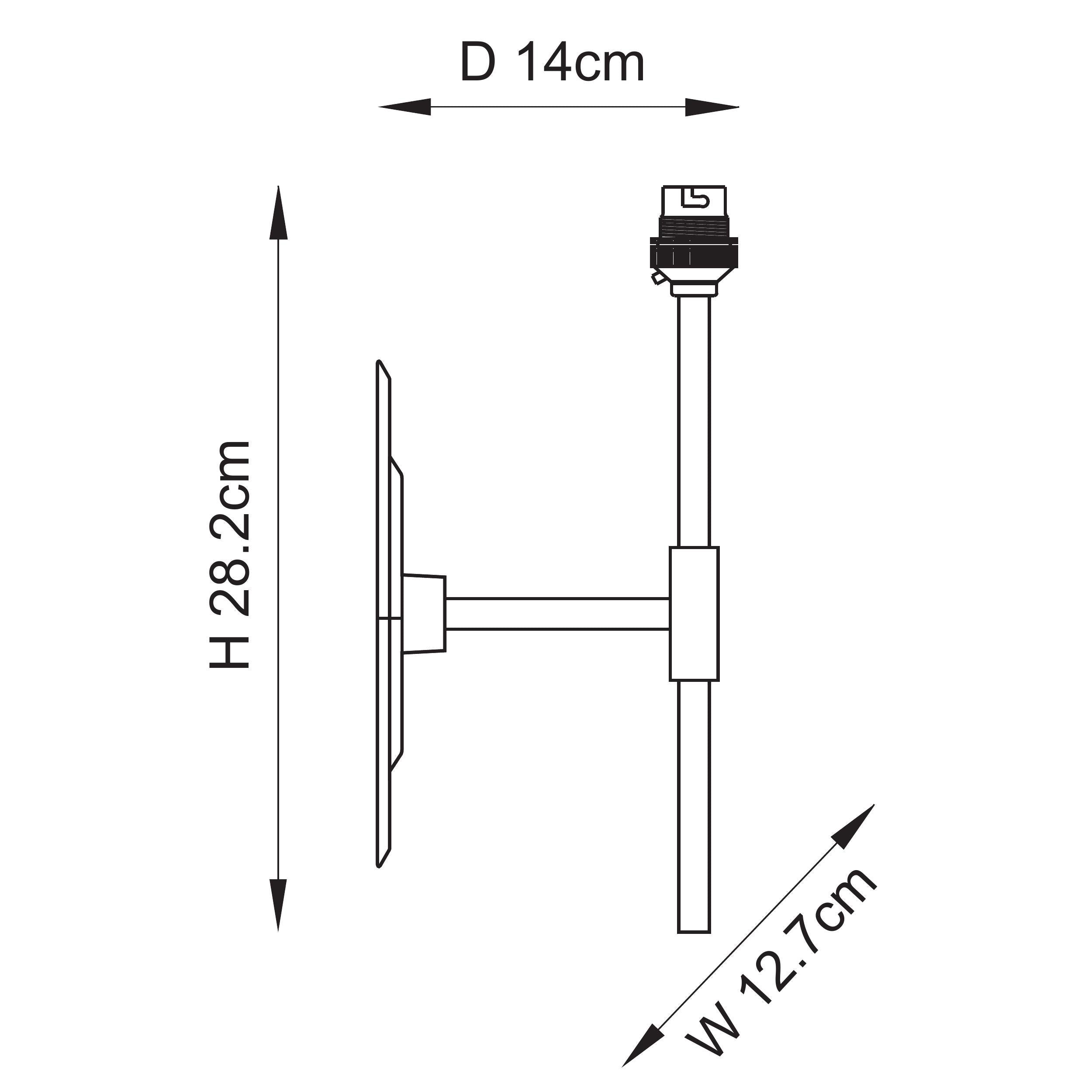 Endon Diamond Tall Wall Light - Antique Brass Plate