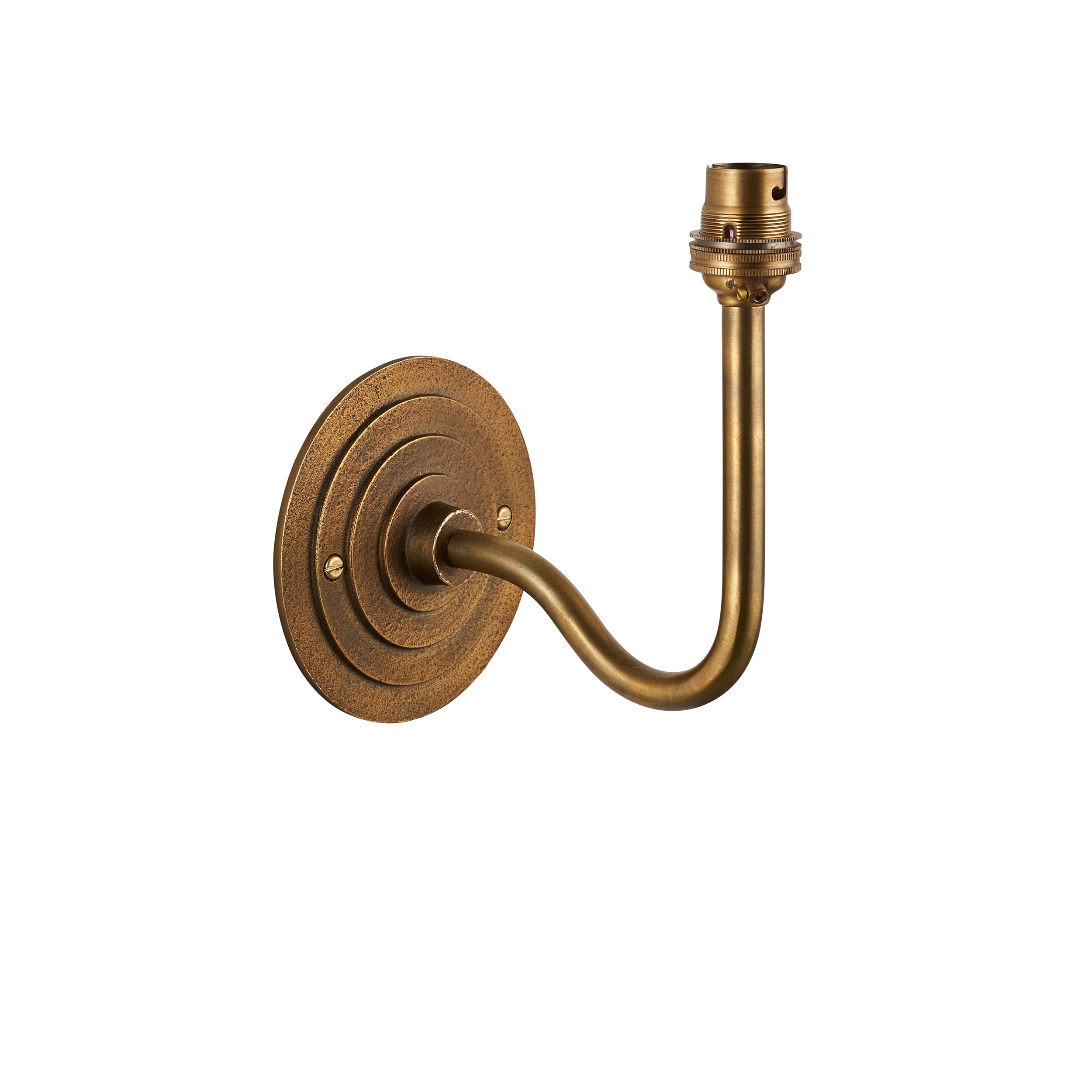 Endon Halo Swan Wall Light - Antique Brass Plate