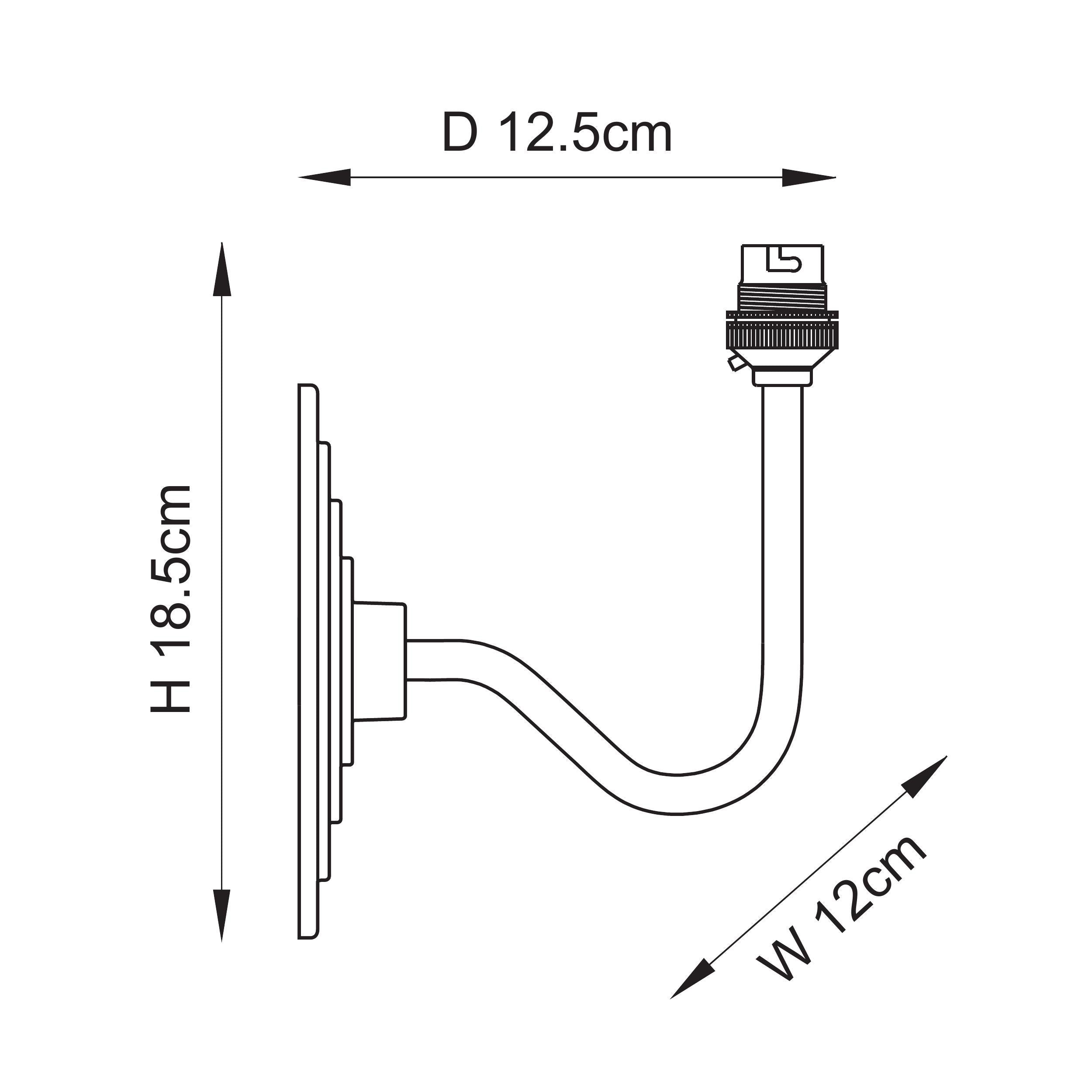 Endon Halo Swan Wall Light - Antique Brass Plate