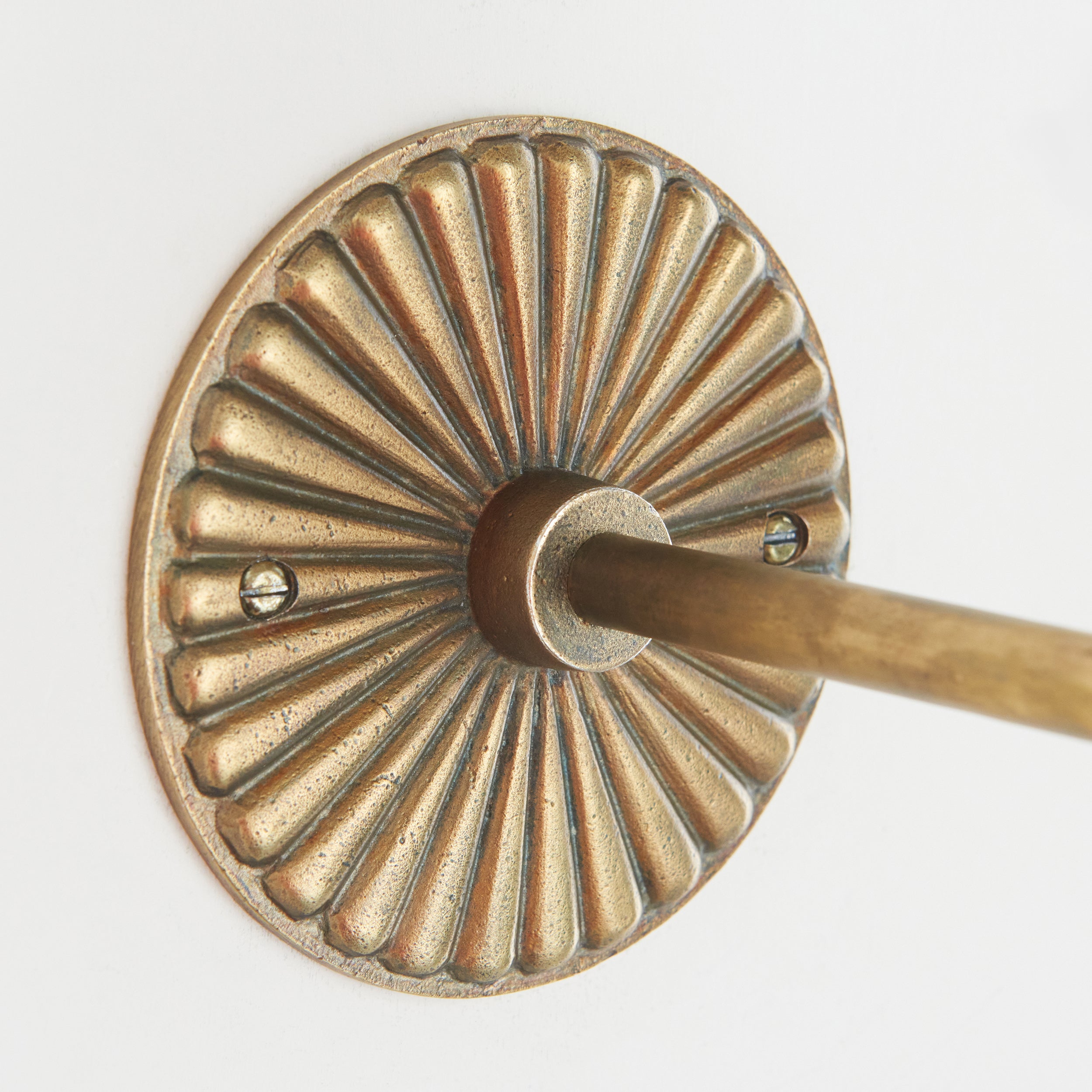 Endon Dahlia Angle Wall Light - Antique Brass Plate