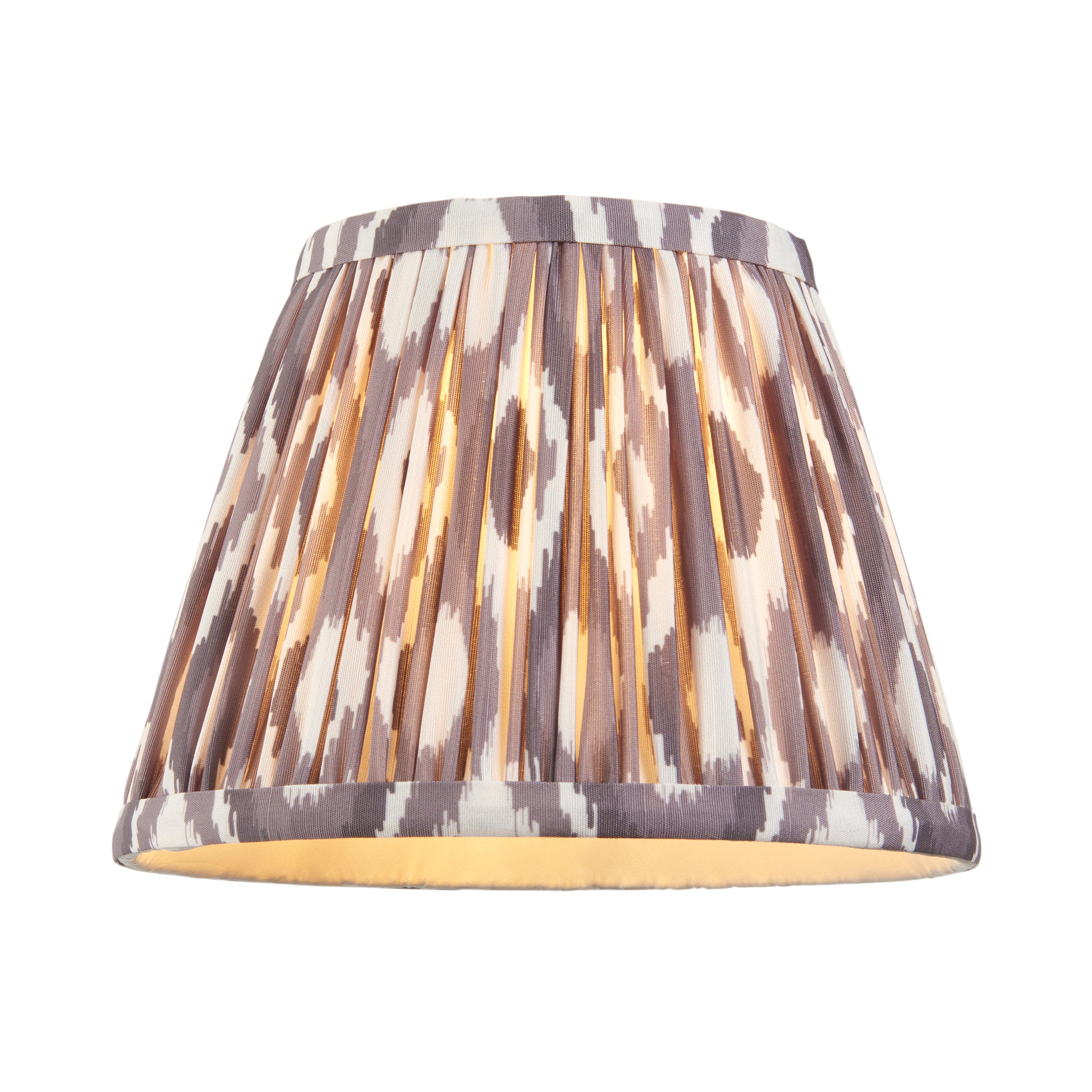 Endon Diamond Tall & Ikat 20Cm Wall Light - Antique Brass & Pearl Grey Fabric