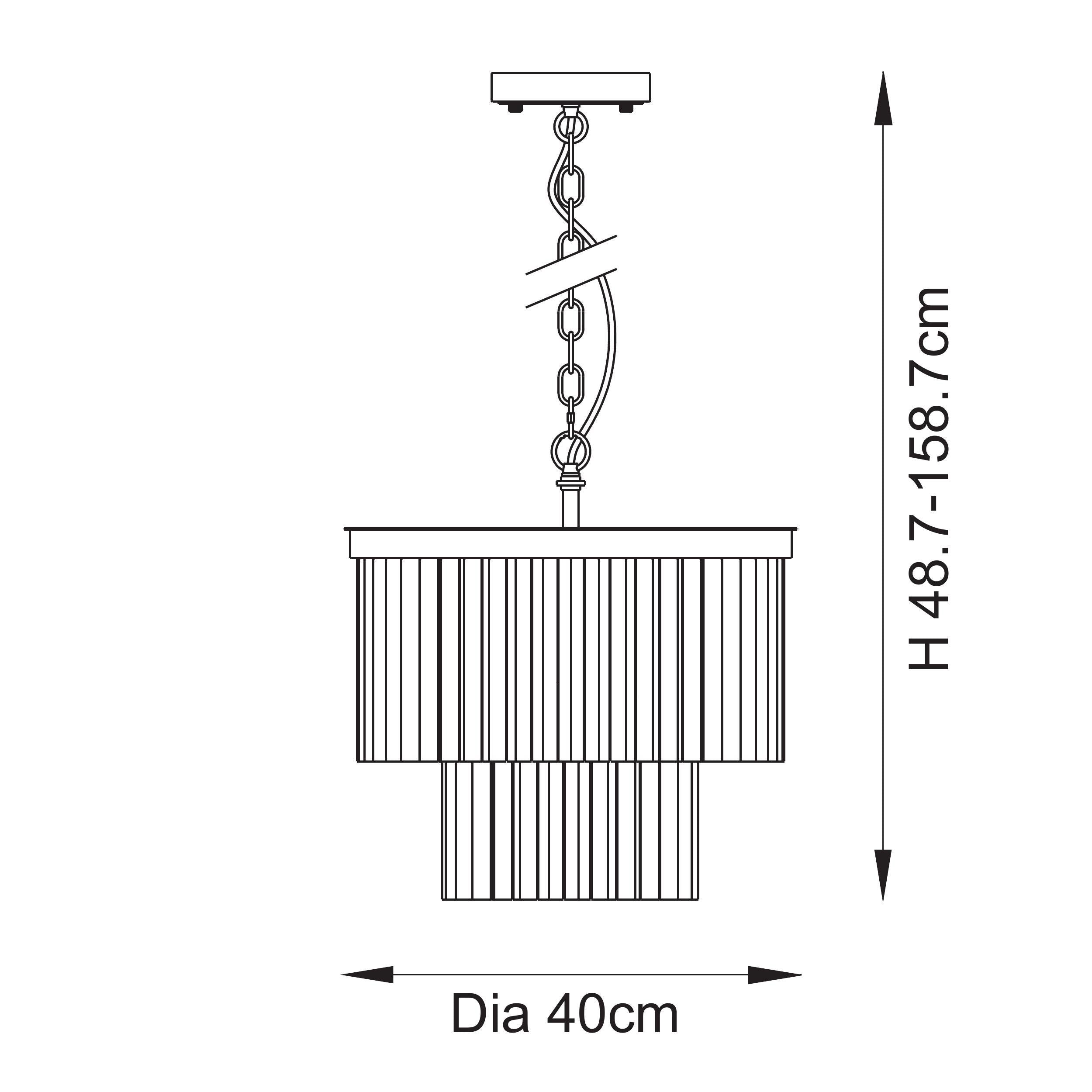 Endon Conaston 4 Light Pendant - Brushed Aged Brass Plate & Clear Cut Glass
