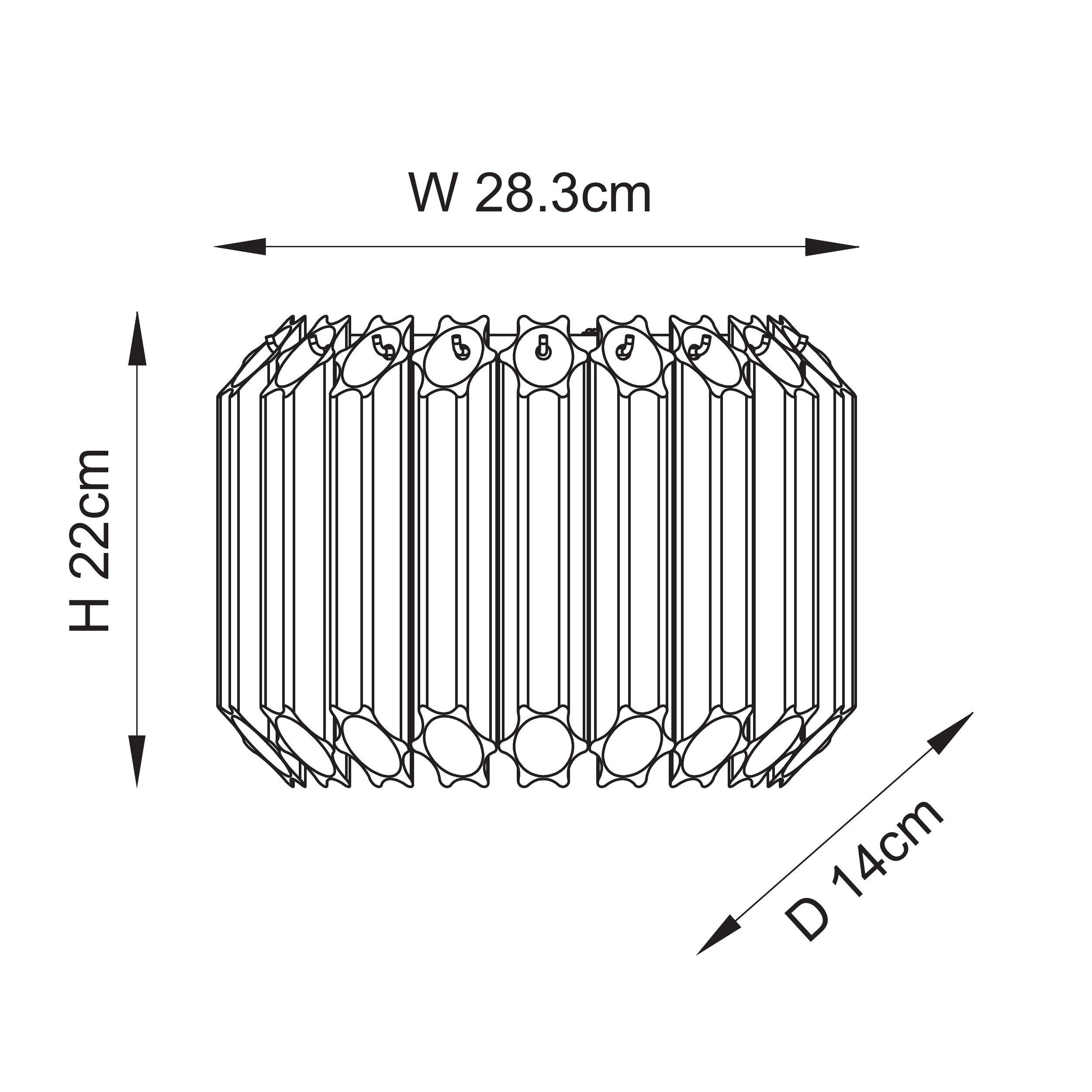 Endon Valentina Wall Light - Brushed Aged Brass Plate & Clear Glass