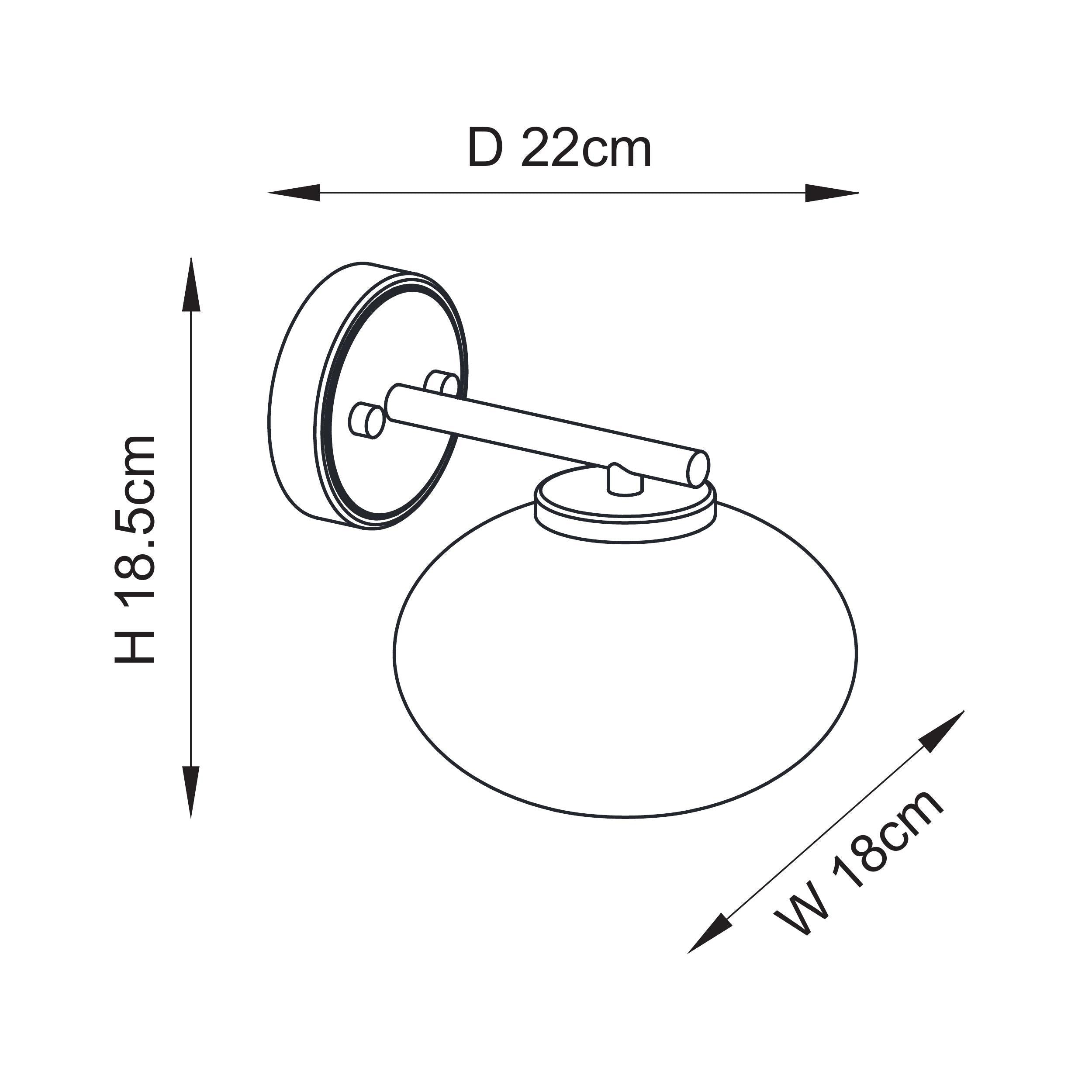Endon Jacob Wall Light - Warm Brass Plate & Clear Bubble Glass