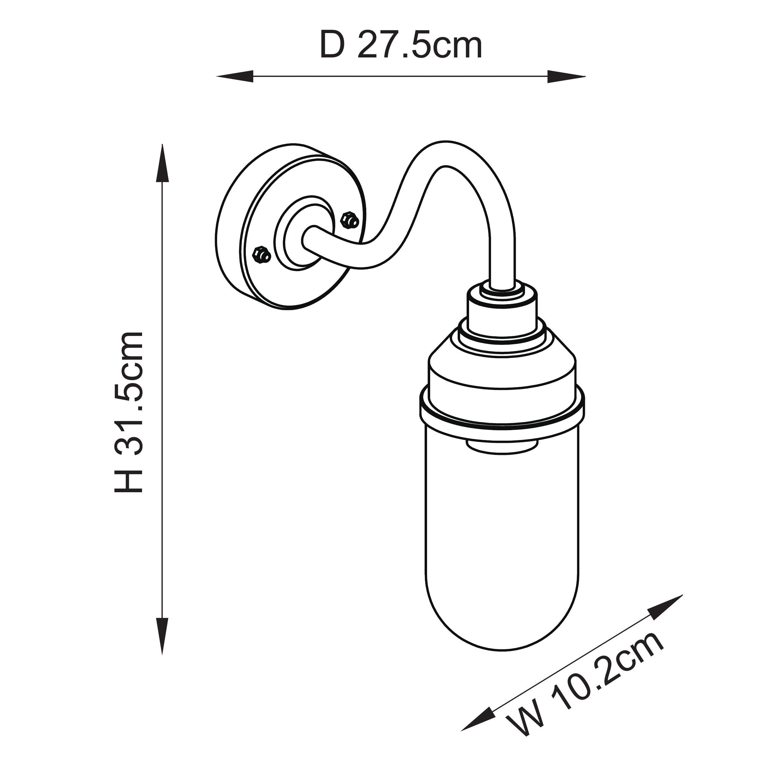 Endon Truro Wall Light - Textured Black & Clear Glass