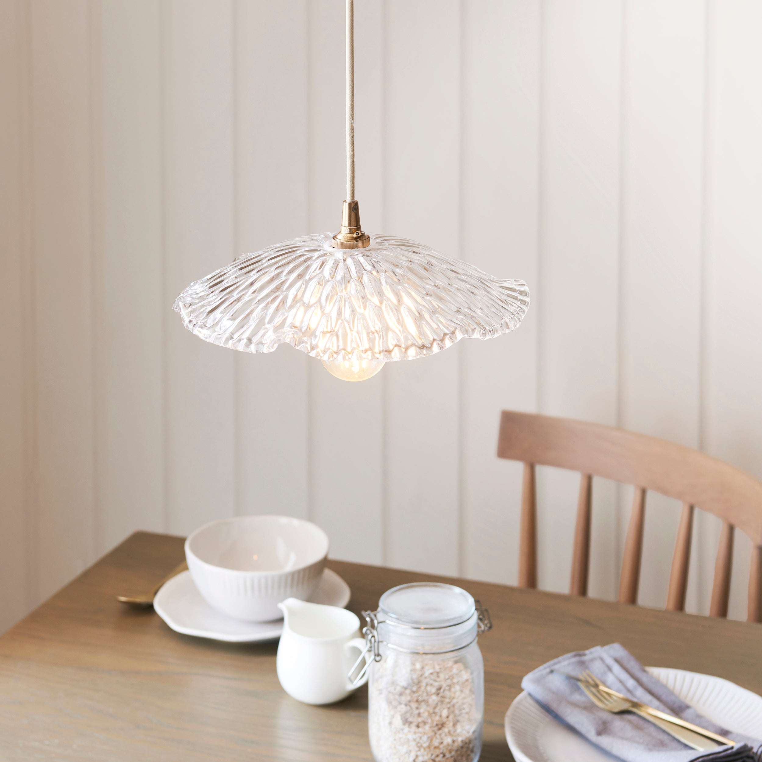 Endon Orchid Easyfit Pendant - Shade Only - Clear Glass