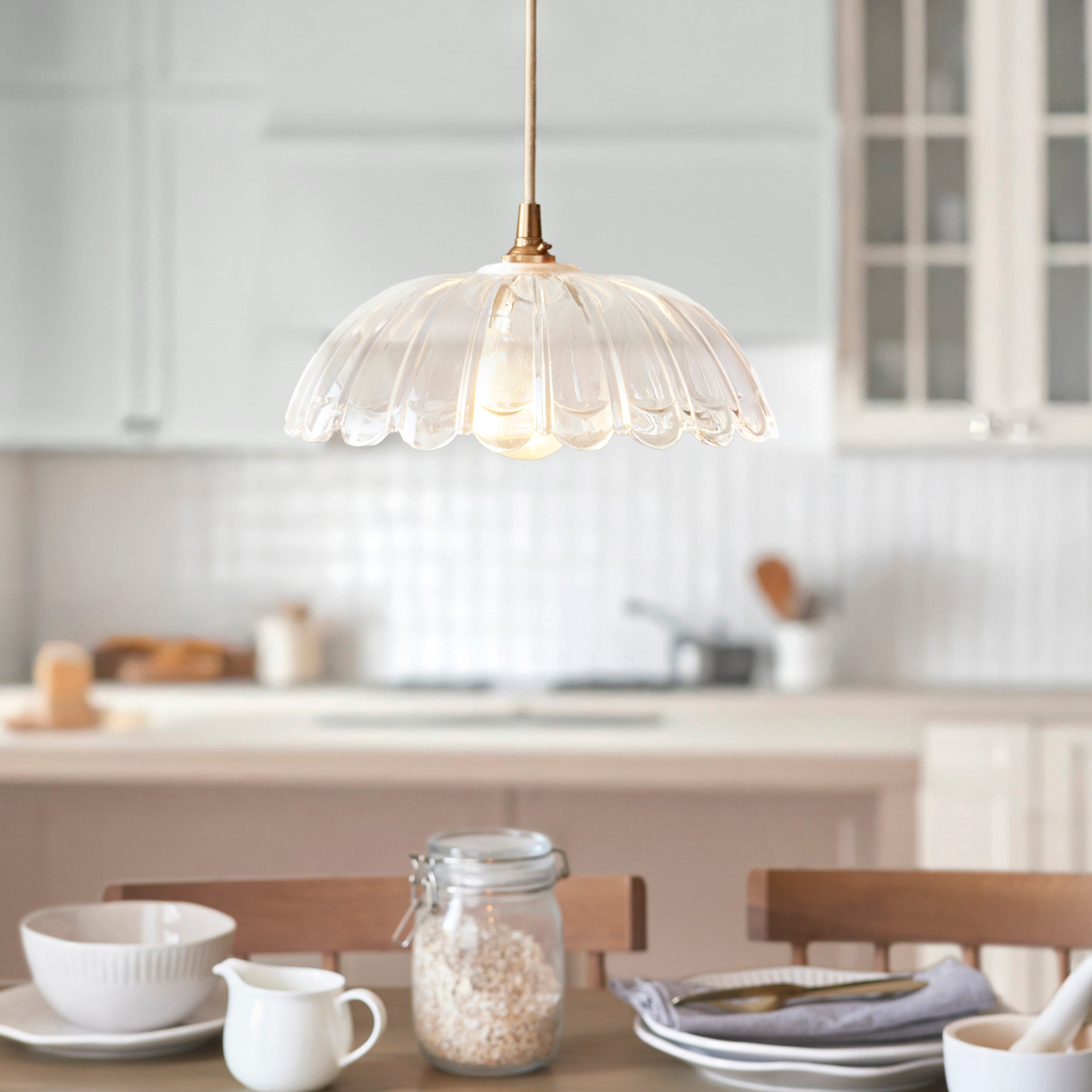 Endon Carnation Easyfit Pendant Shade Only - Clear Glass