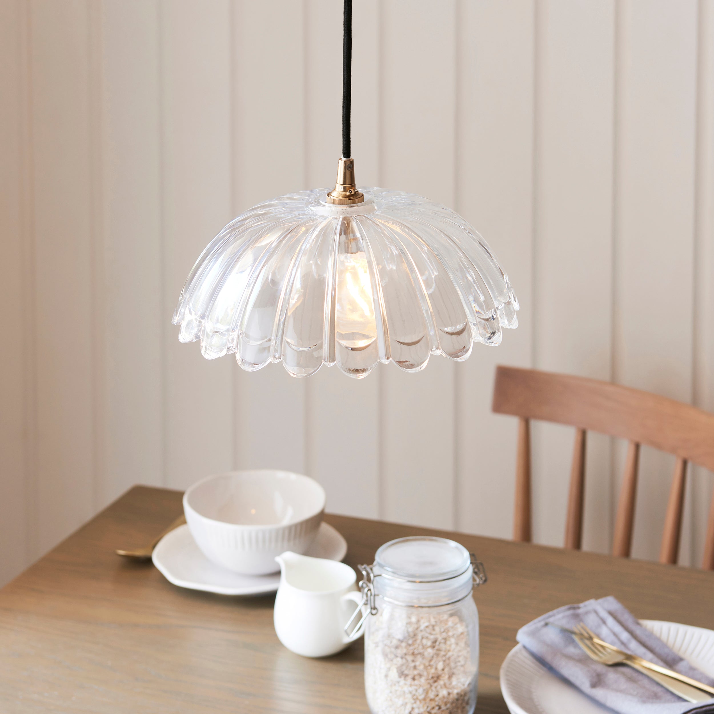 Endon Carnation Easyfit Pendant Shade Only - Clear Glass