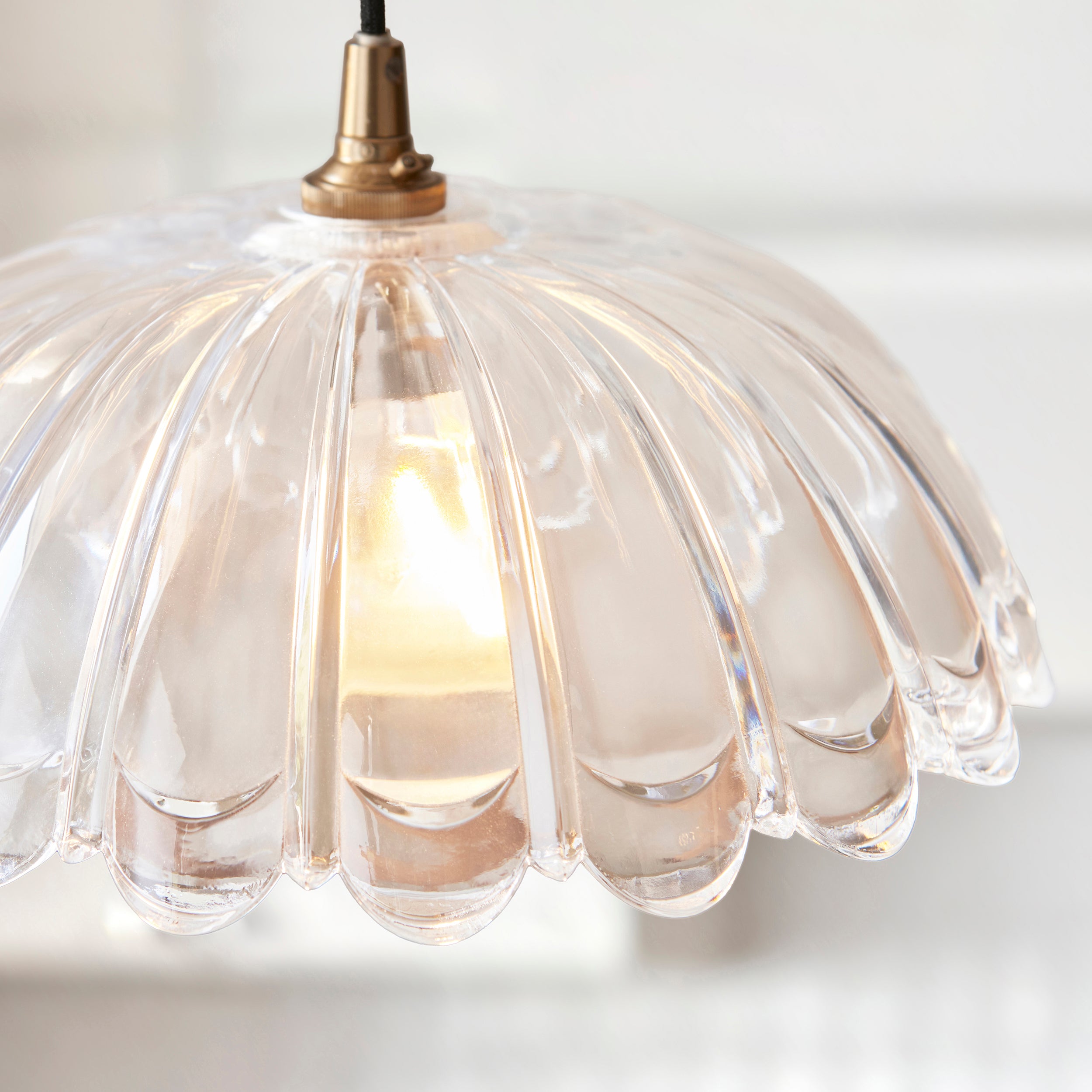 Endon Carnation Easyfit Pendant Shade Only - Clear Glass