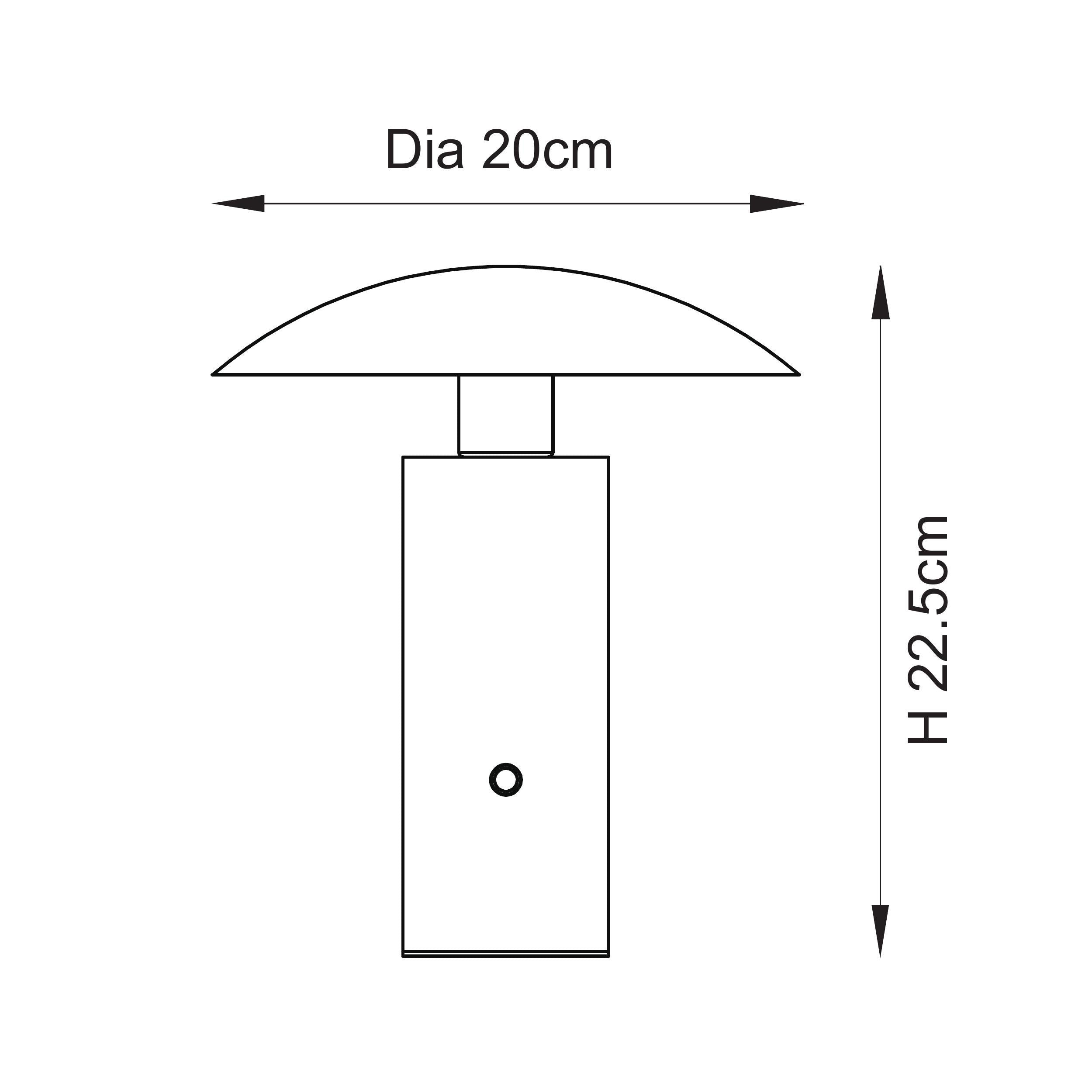 Endon Sunset Rechargeable Table - Brushed Gold Finish