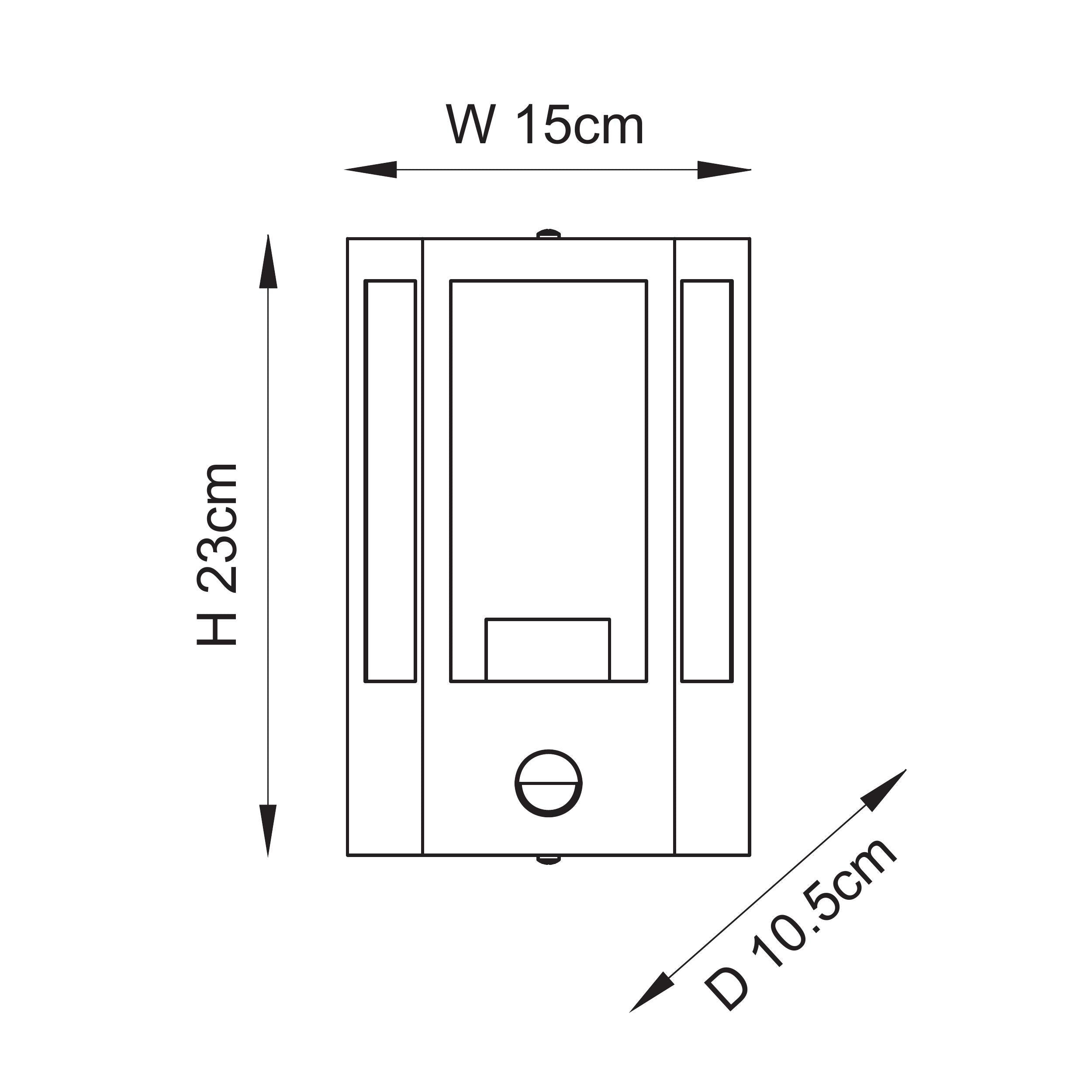 Endon Huntington Pir Wall Light - Matt Black & Clear Glass