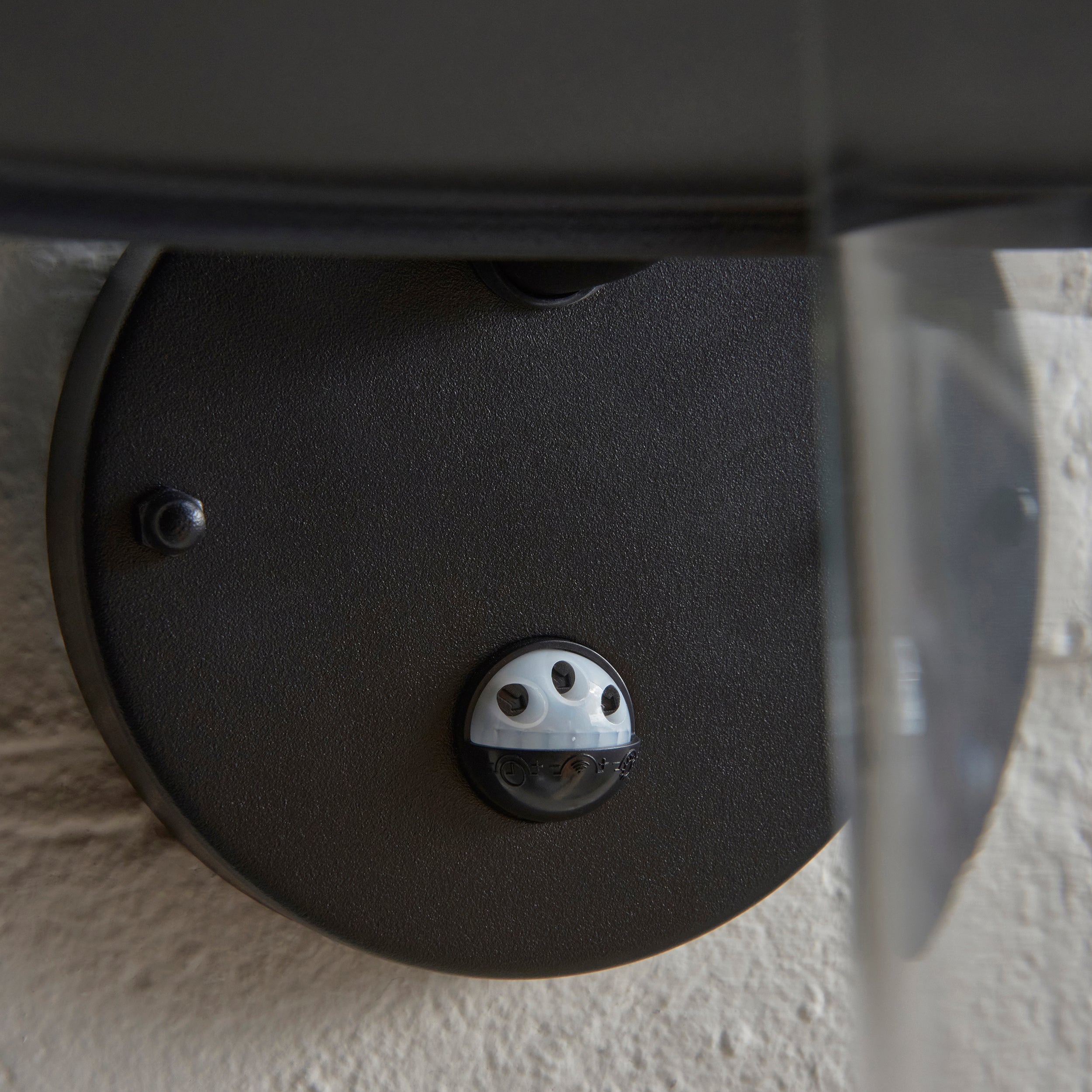 Endon Thornton Pir Wall Light - Matt Black & Clear Glass