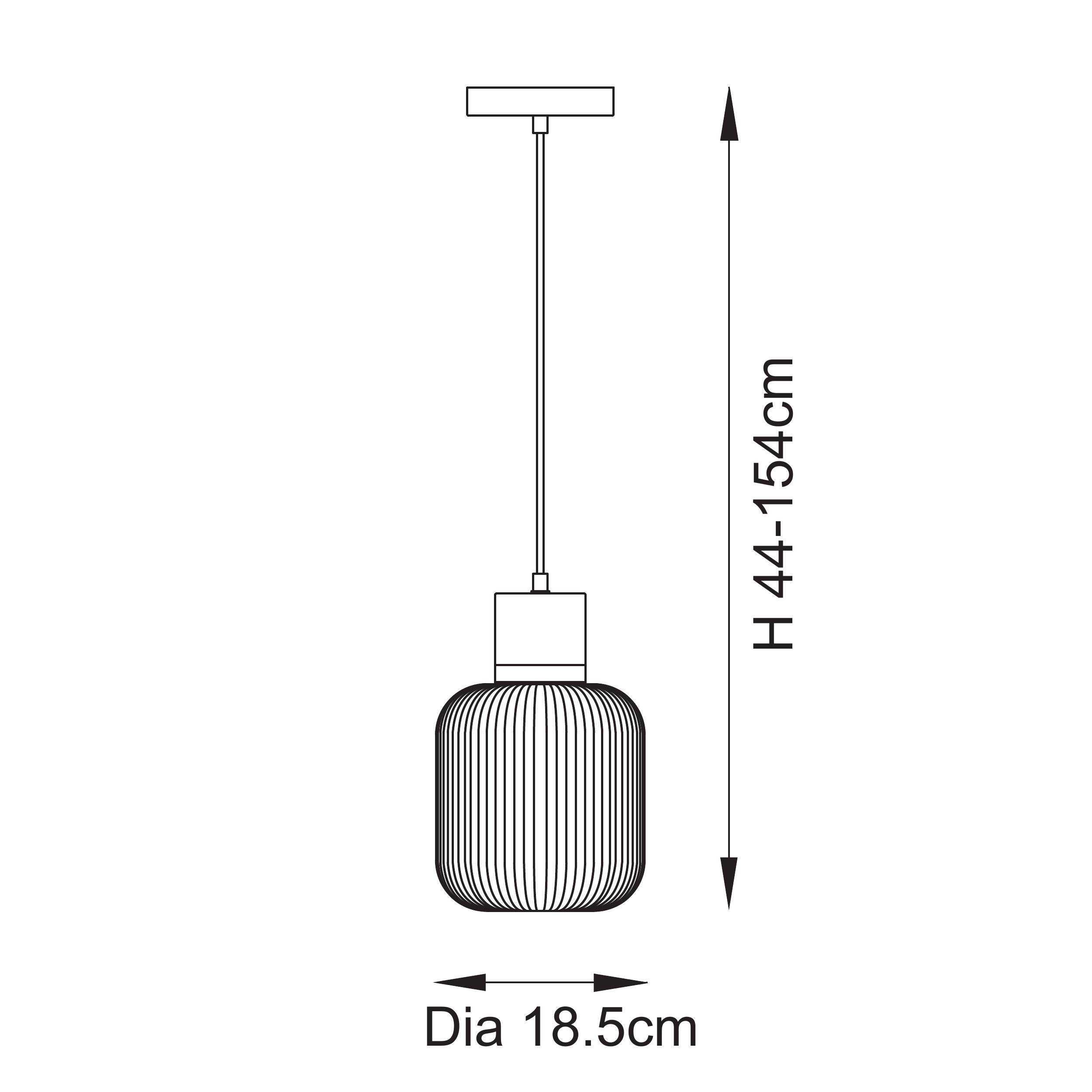 Endon Travi Ribbed Pendant - Dark Brown Emperador Marble, Vintage Brass & Clear Ribbed Glass