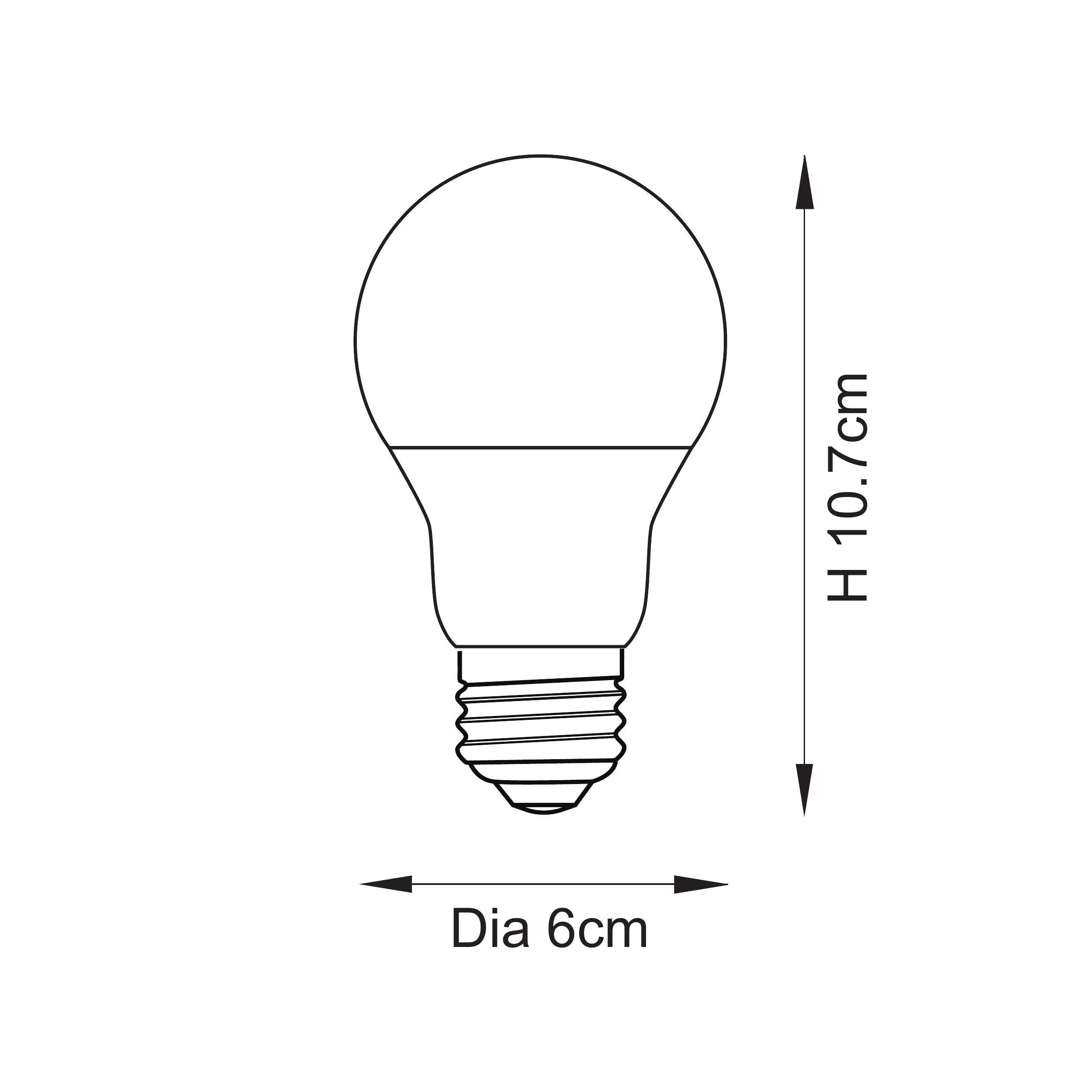 Endon Essentials E27 LED GLS Non Dimmable Bulb - Opal - 4000K