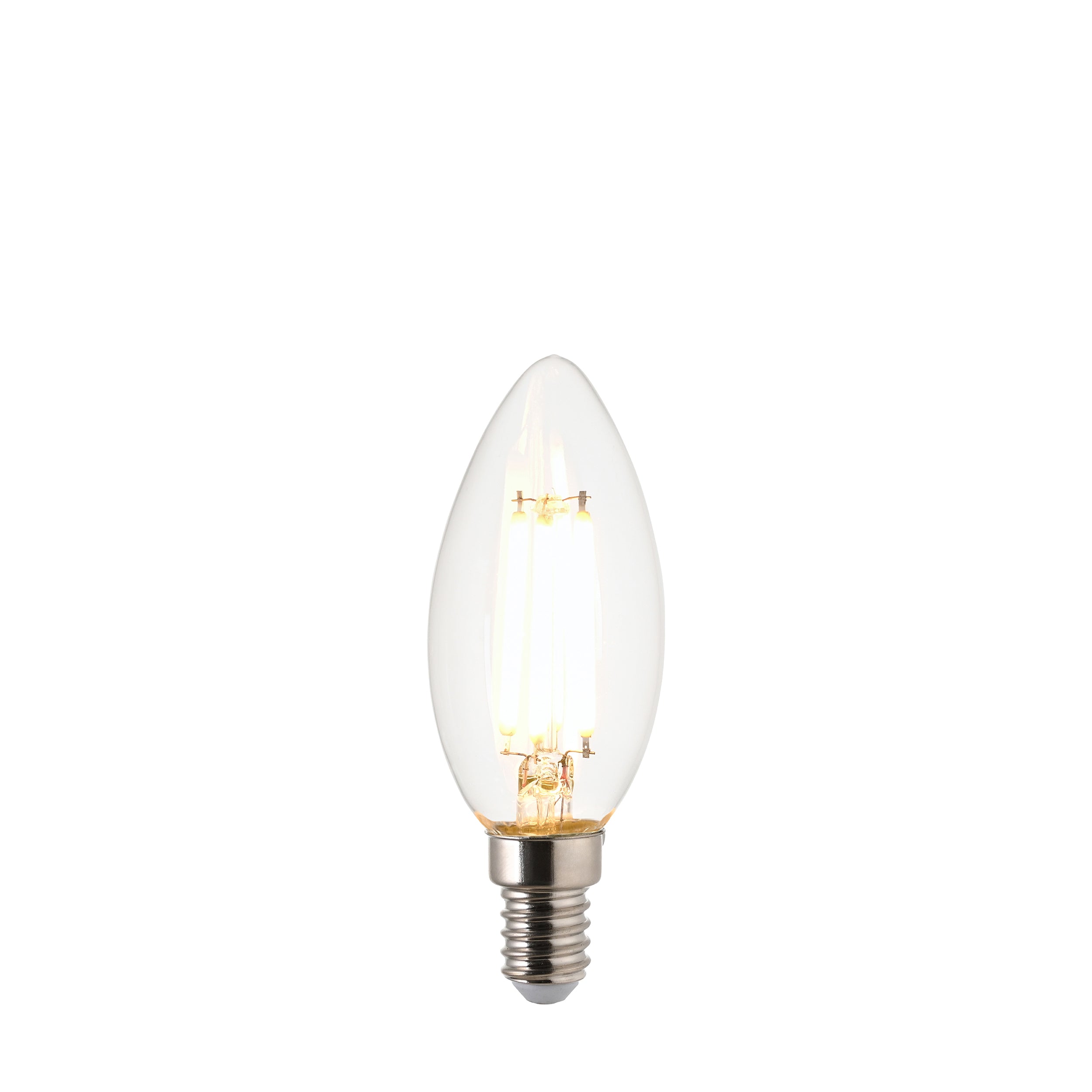 Endon White Filament E14 LED Candle - Non Dimmable Bulb