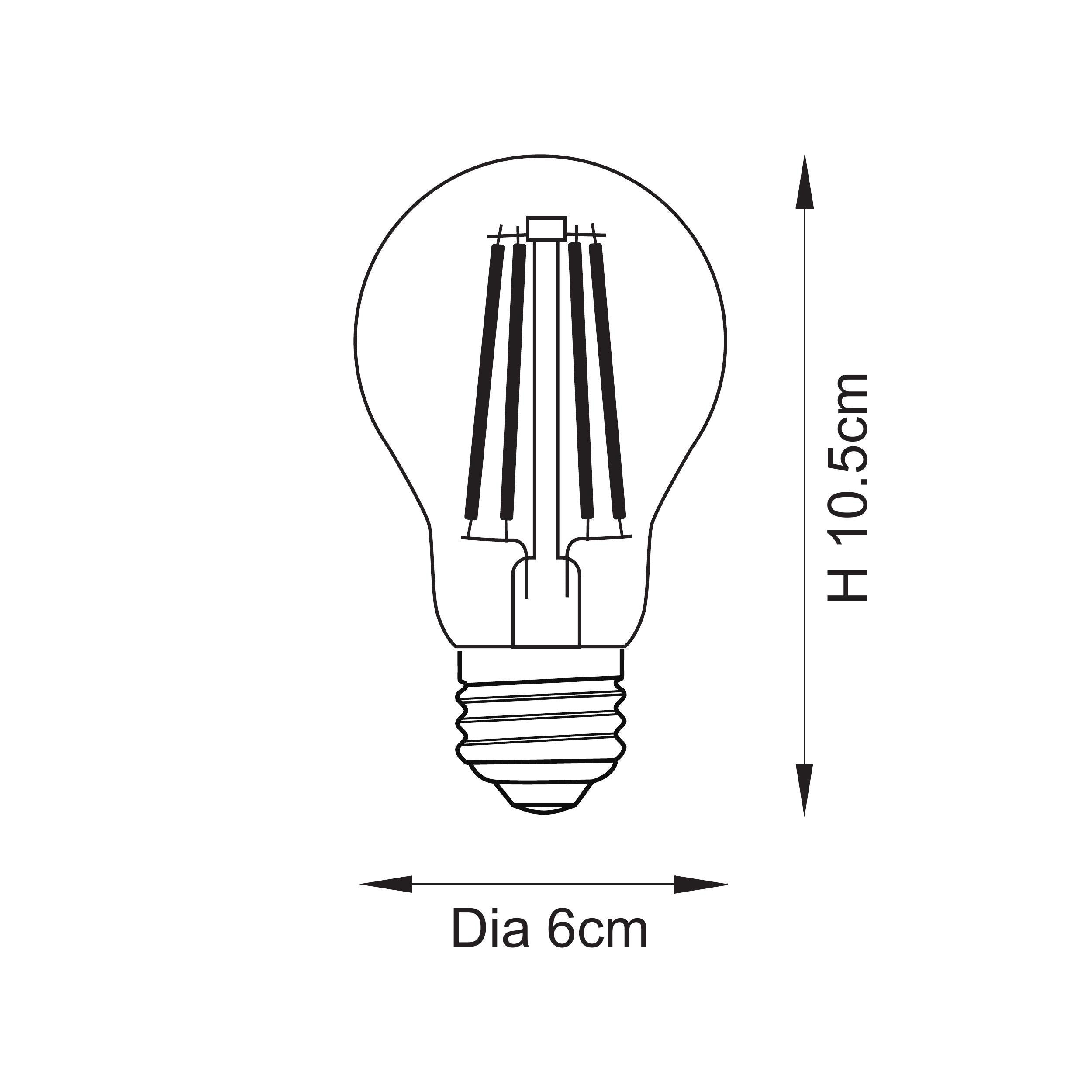 Endon White Filament E27 LED GLS - Non Dimmable Bulb