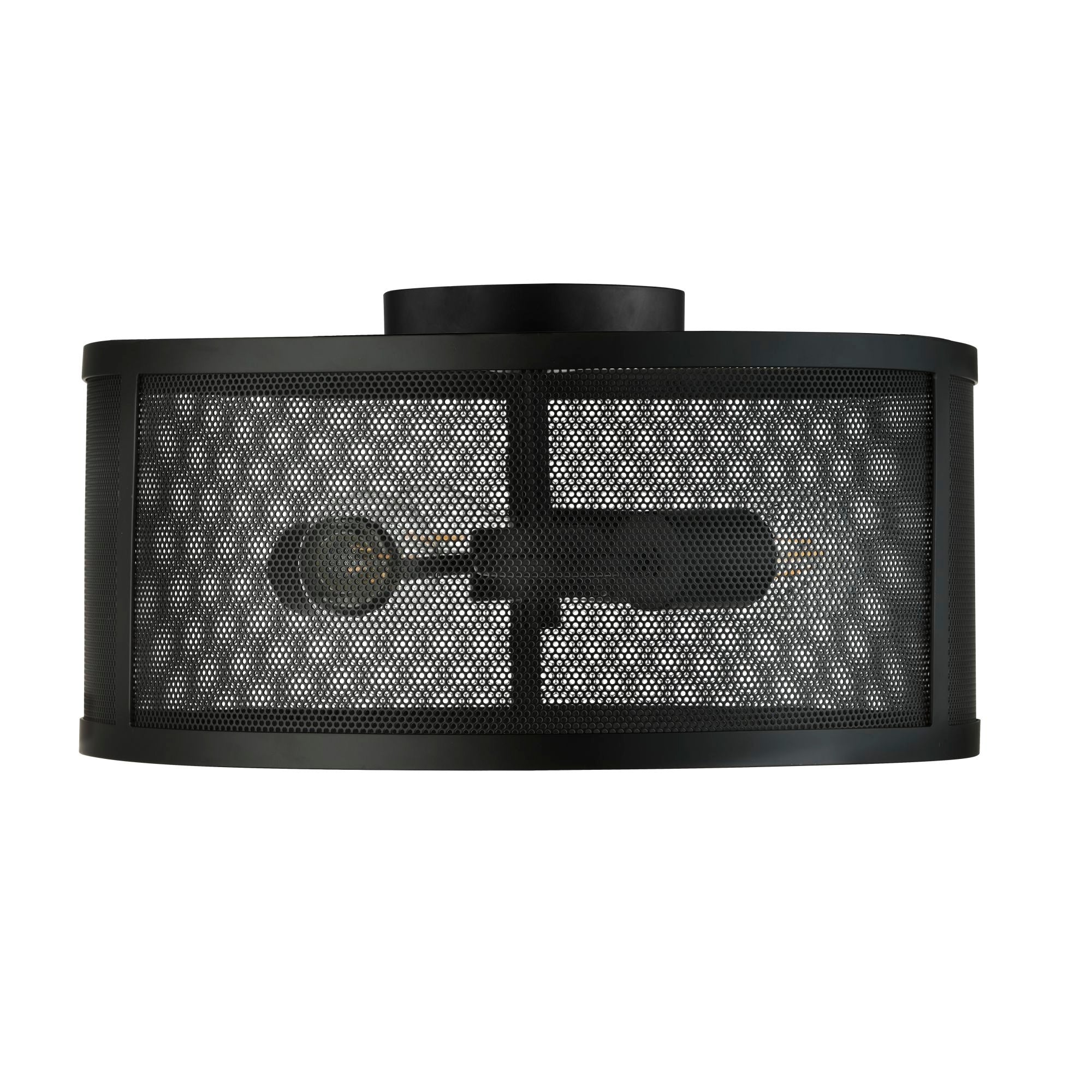 Searchlight Falkner 3 Light Drum Pendant Matt Black