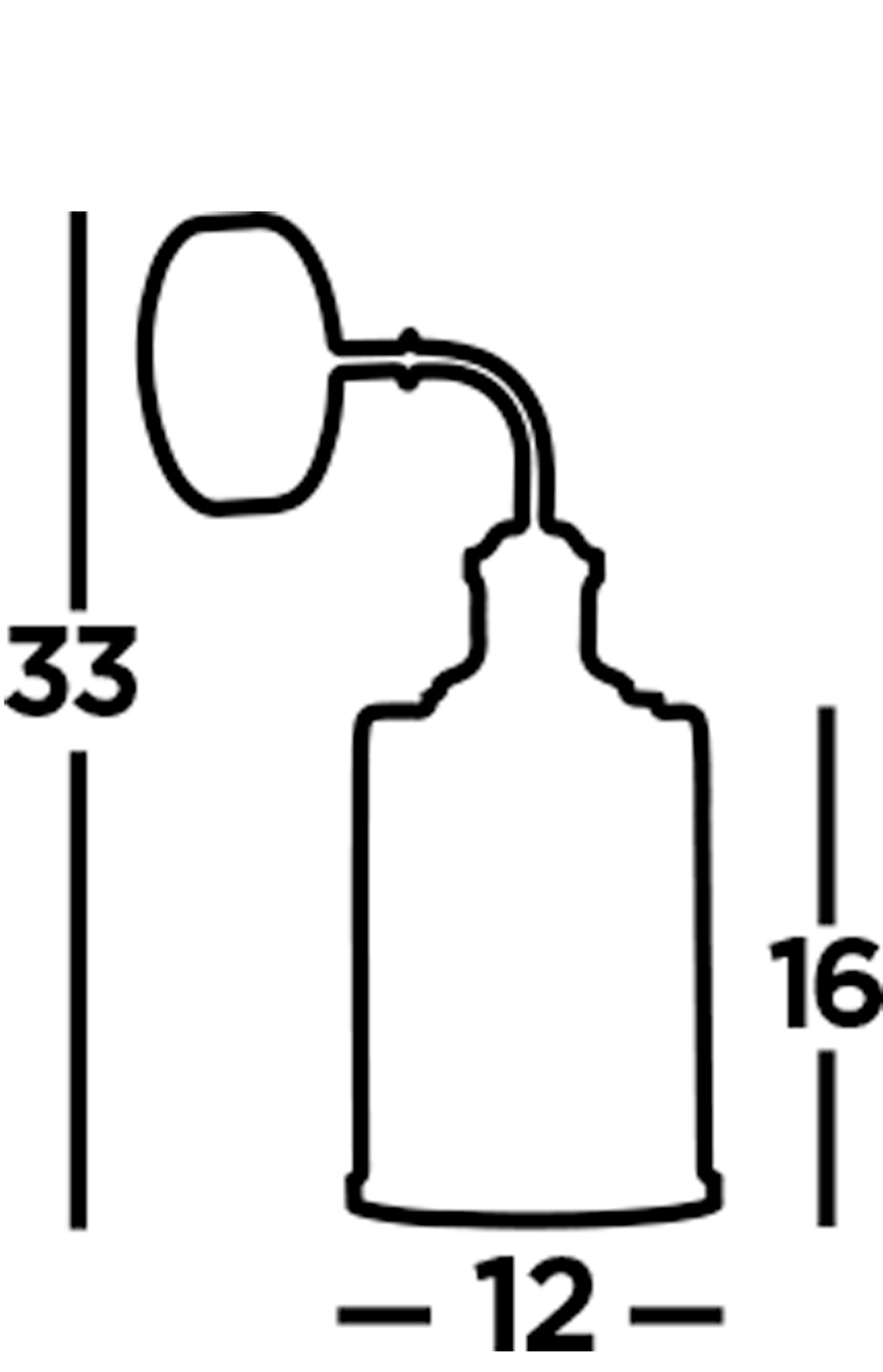 Searchlight Peach Single Wall Light, Antique Brass With Seeded Glass