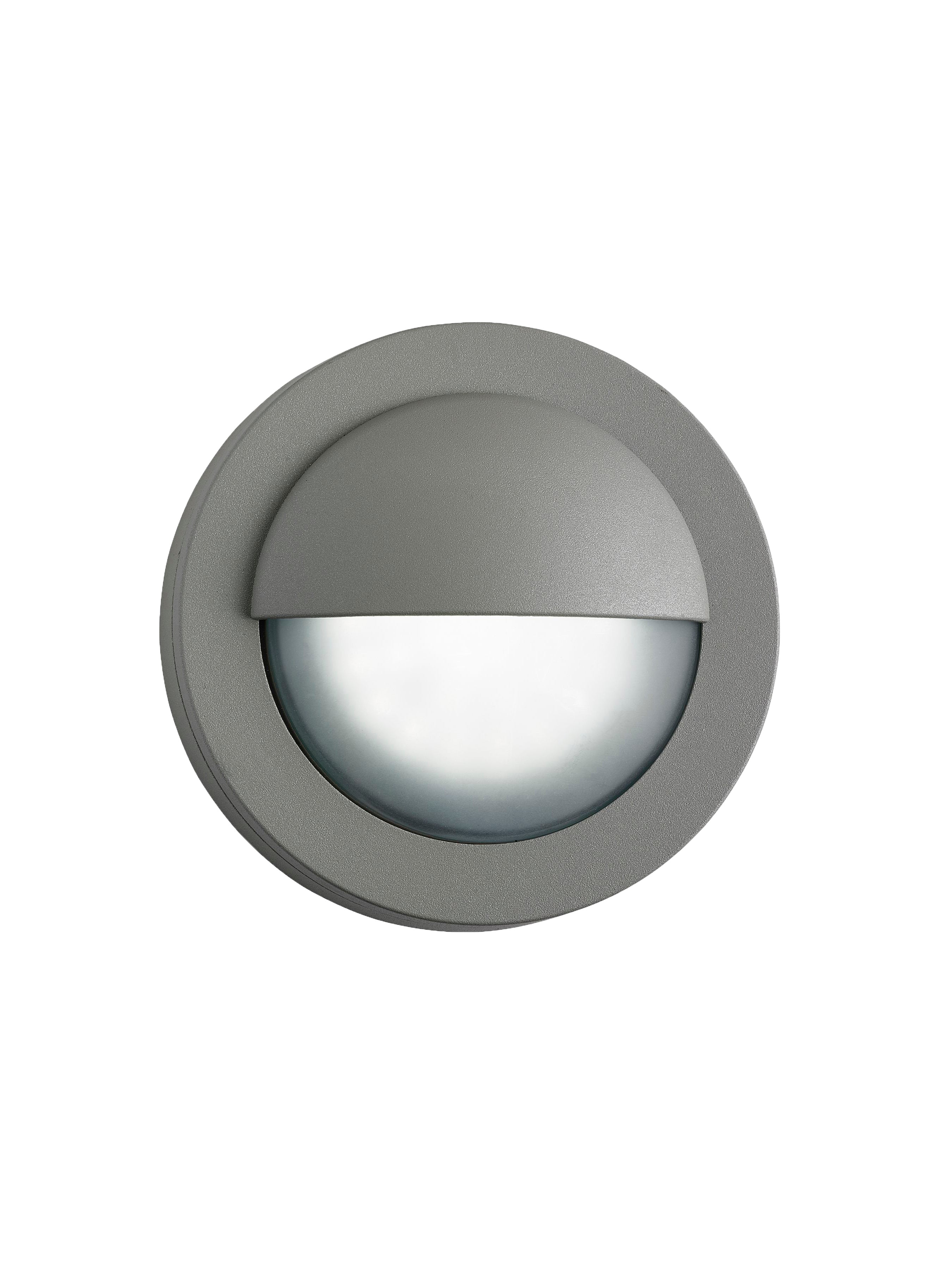 Searchlight Bamber LED Outdoor Flush - Grey Aluminium & Polycarbonate - IP44