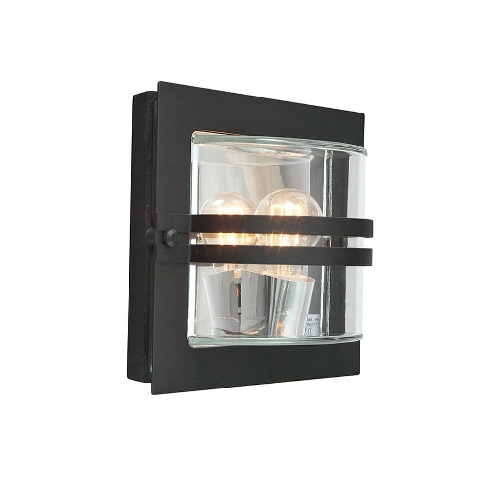 Norlys Bern Single Wall Lantern - Black with Clear Glass