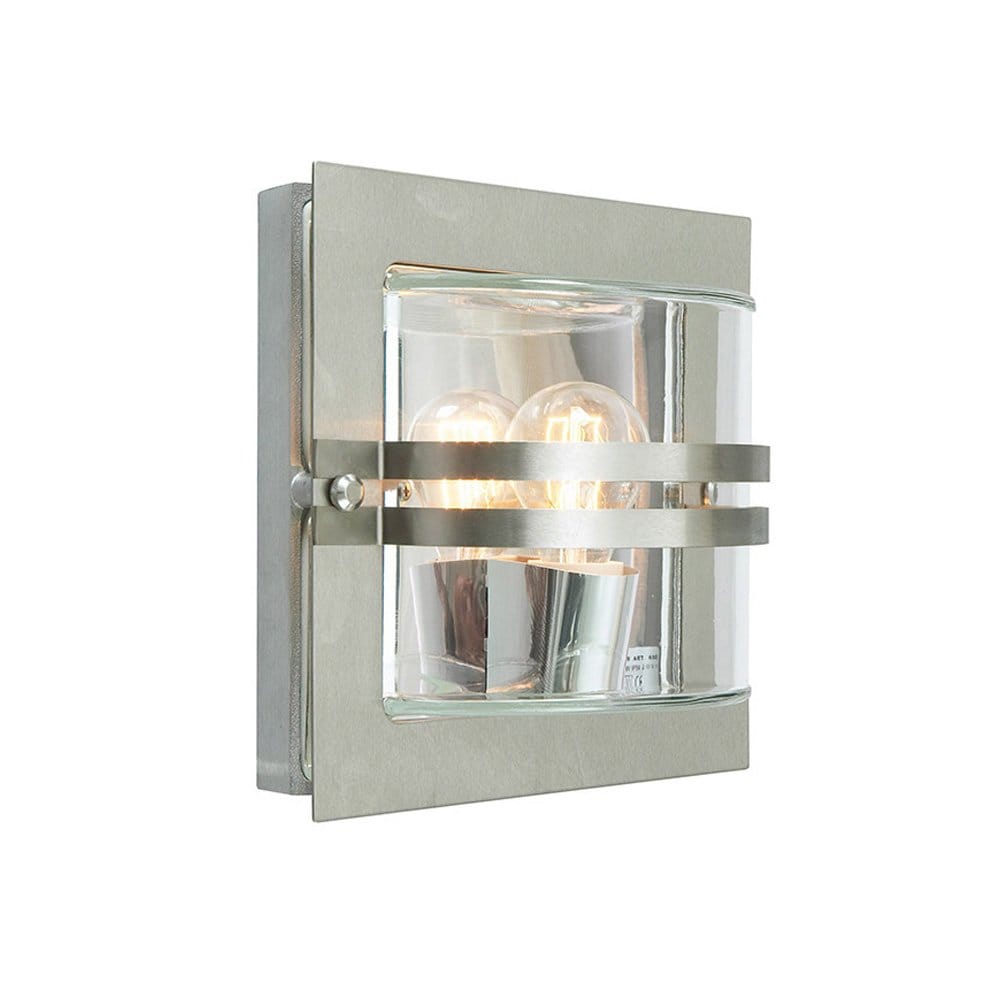Norlys Bern Single Wall Lantern - Stainless Steel with Frosted Glass