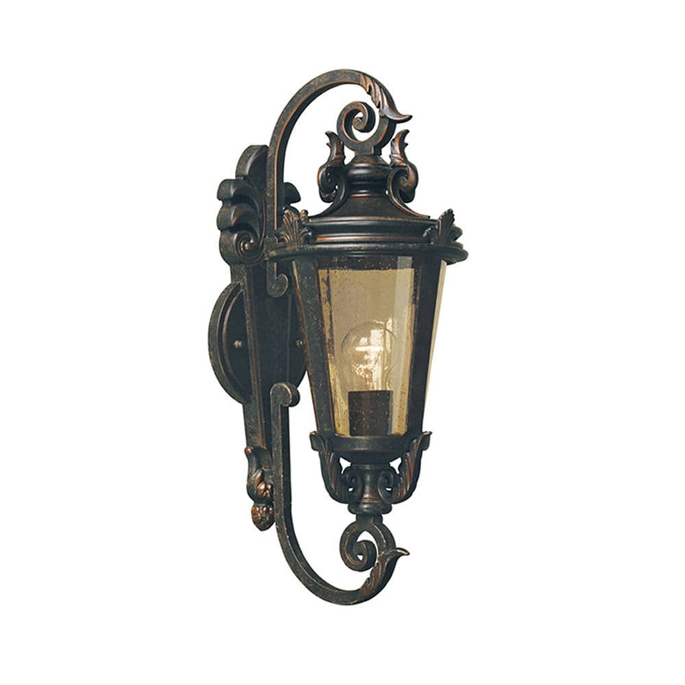 Elstead Baltimore Single Medium Wall Lantern - Weathered Bronze