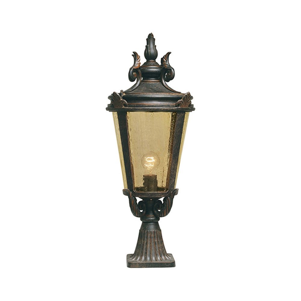 Elstead Baltimore Single Large Pedestal Lantern - Weathered Bronze