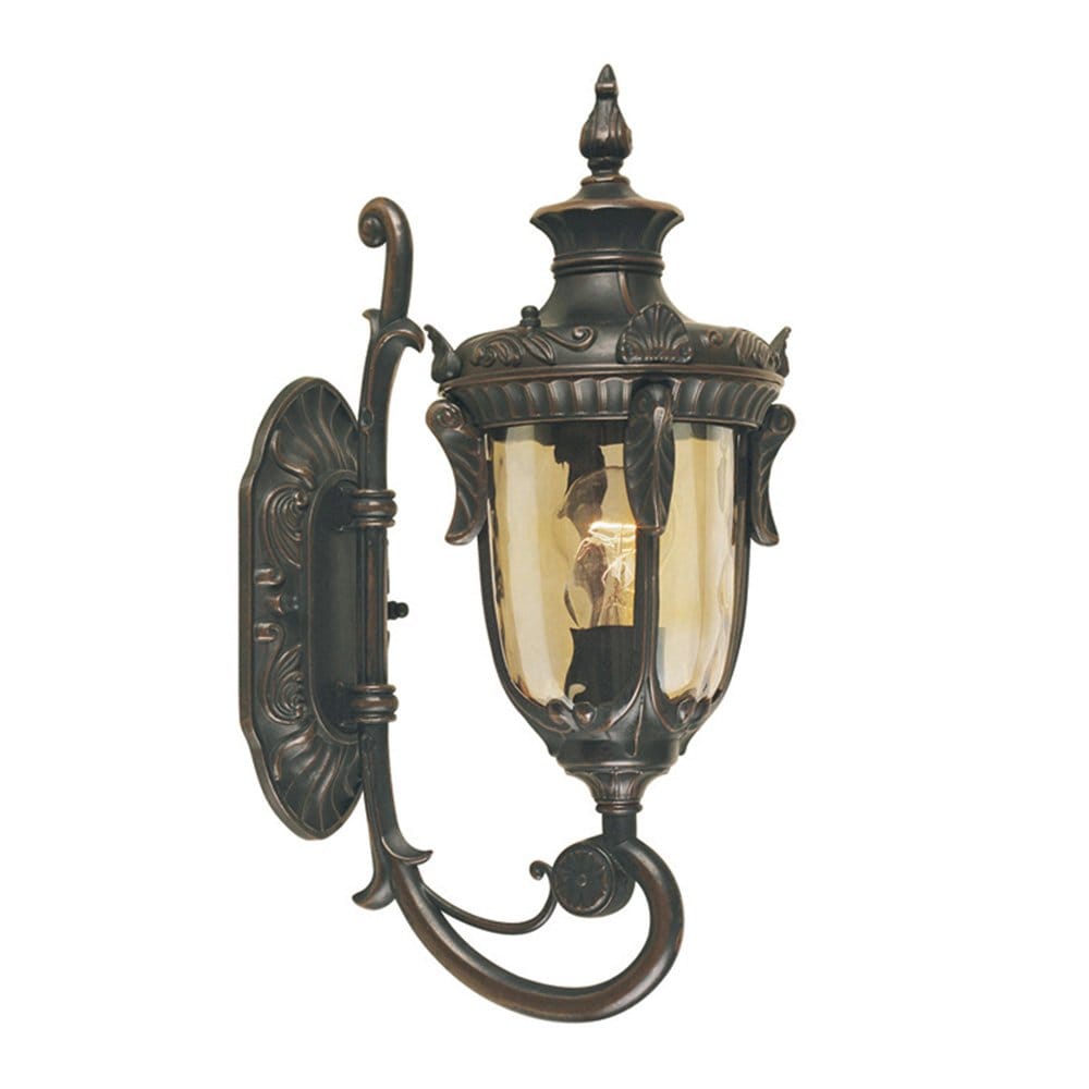 Elstead Philadelphia Single Small Wall Up Lantern - Old Bronze