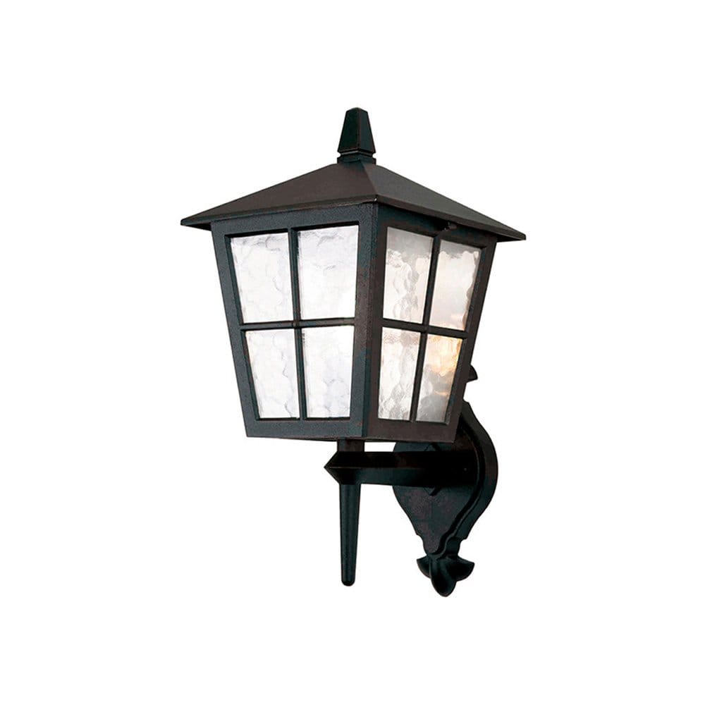 Elstead Canterbury Single Wall Up Lantern - Black