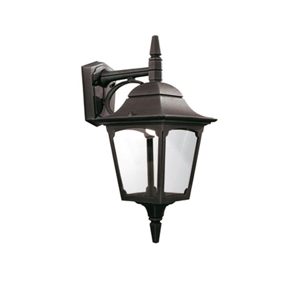 Elstead Chapel Single Down Wall Lantern - Black