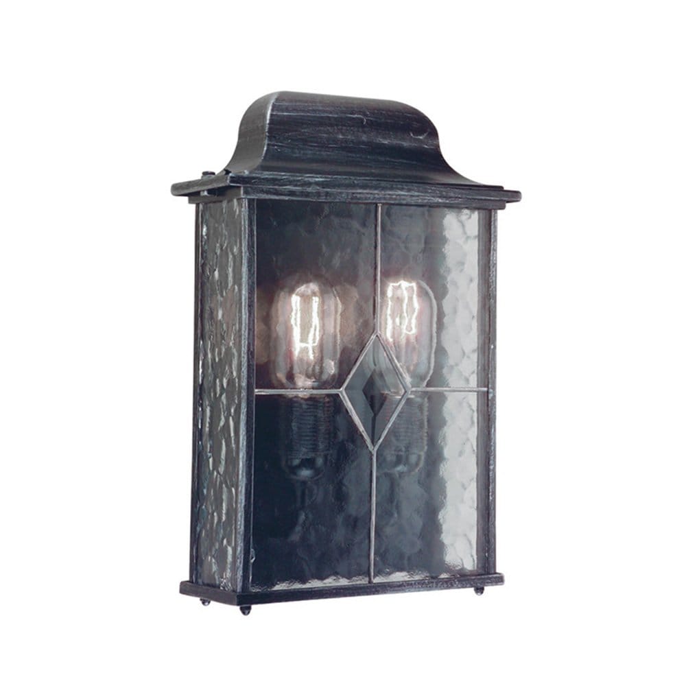 Elstead Wexford 2 Light Half Lantern - Black & Silver