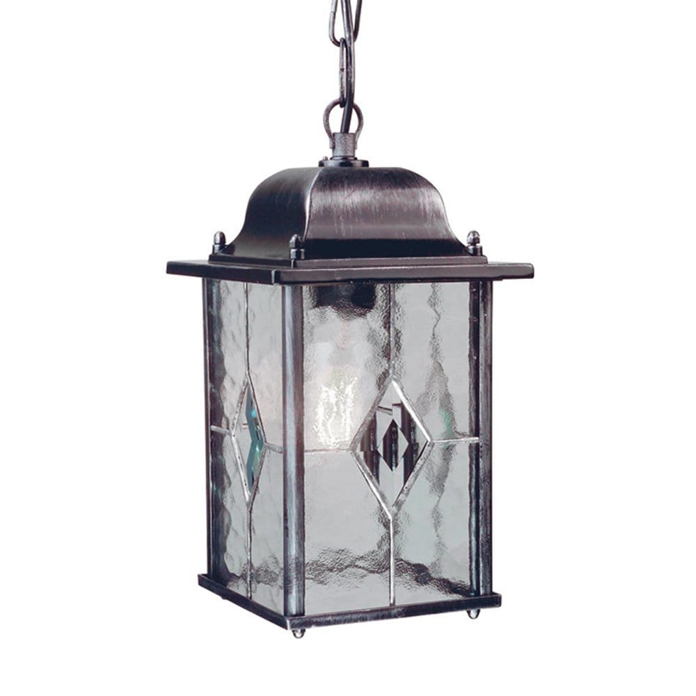 Elstead Wexford Single Chain Lantern - Black & Silver