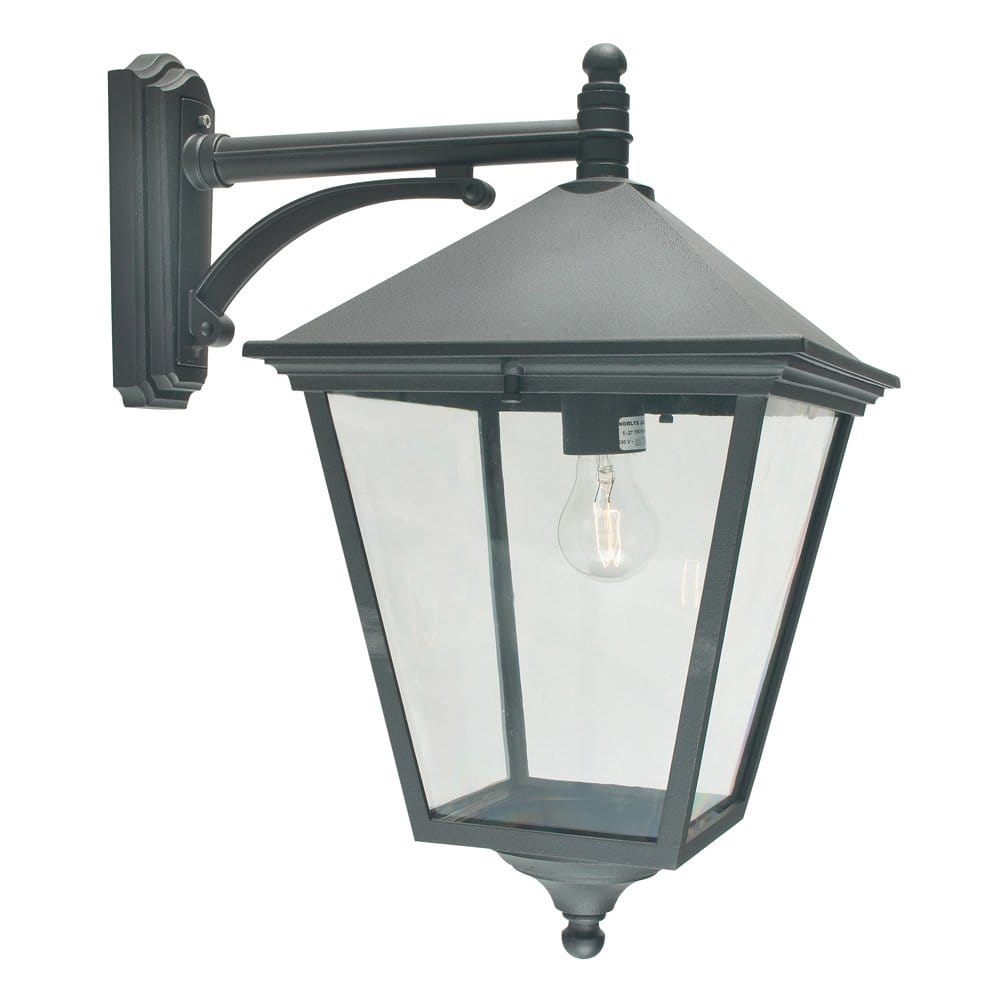 Norlys Turin Grande Single Down Wall Lantern - Black