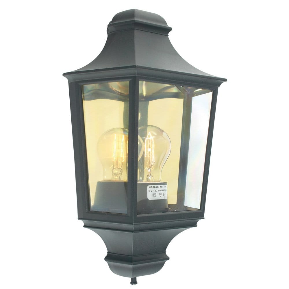 Norlys Turin Single Half Lantern - Black