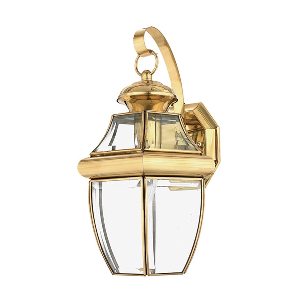 Quoizel Newbury Single Medium Wall Lantern - Polished Brass