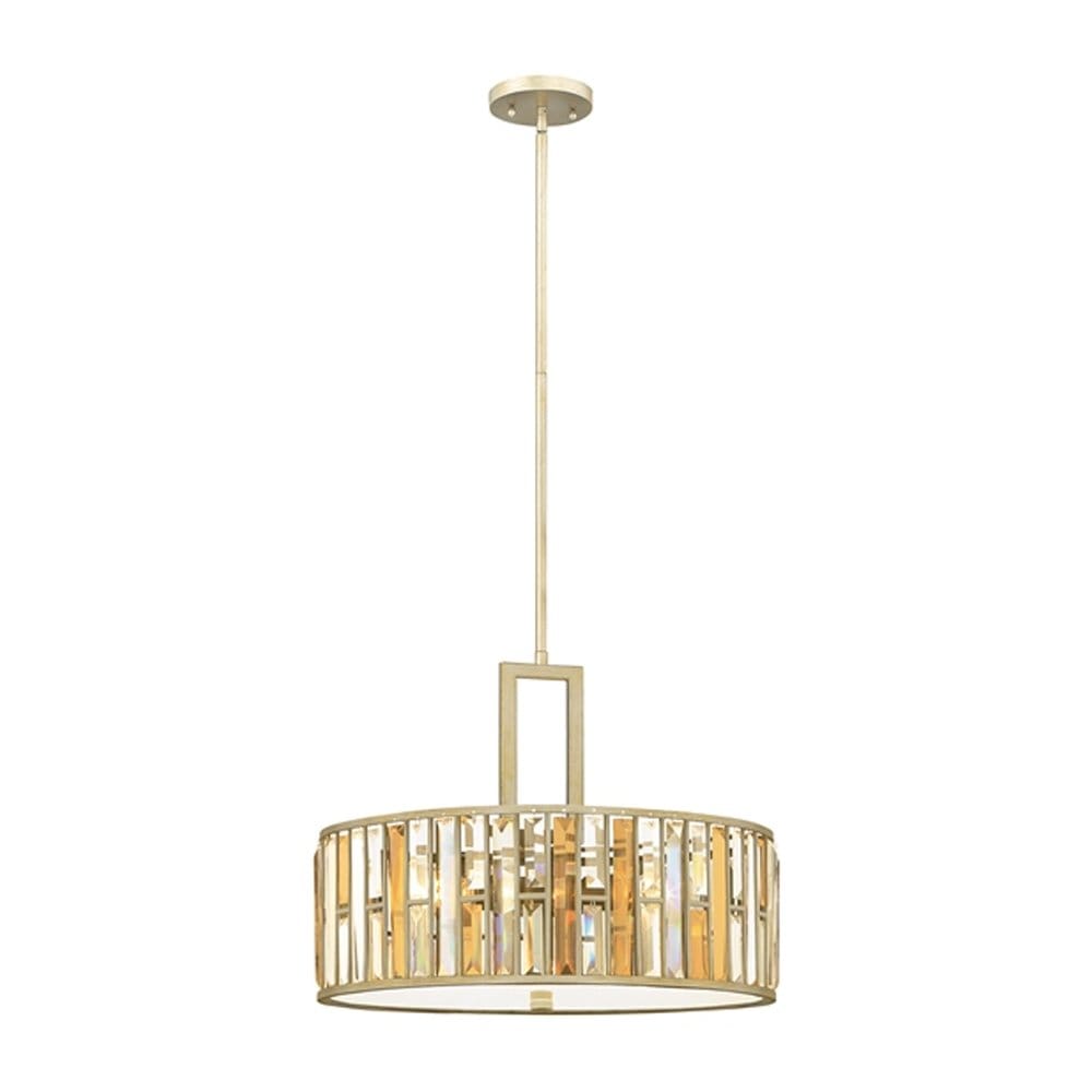 Hinkley Gemma 3 Light Pendant 540mm - Silver Leaf