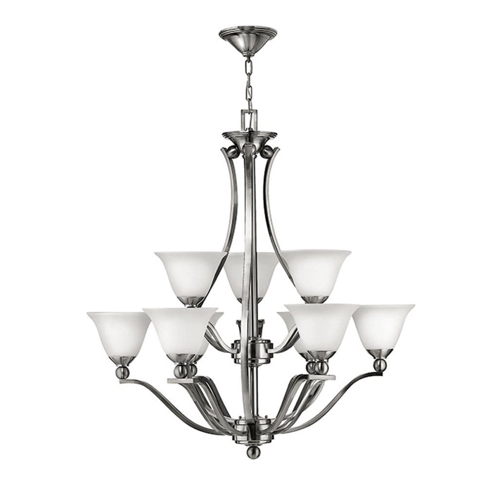 Hinkley Bolla 9 Light Chandelier - Brushed Nickel