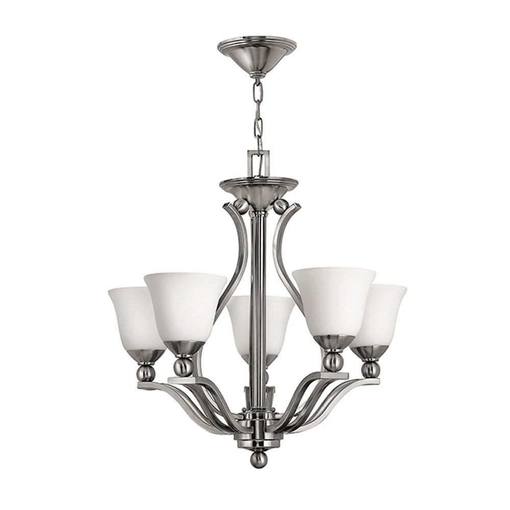 Hinkley Bolla 5 Light Chandelier - Brushed Nickel
